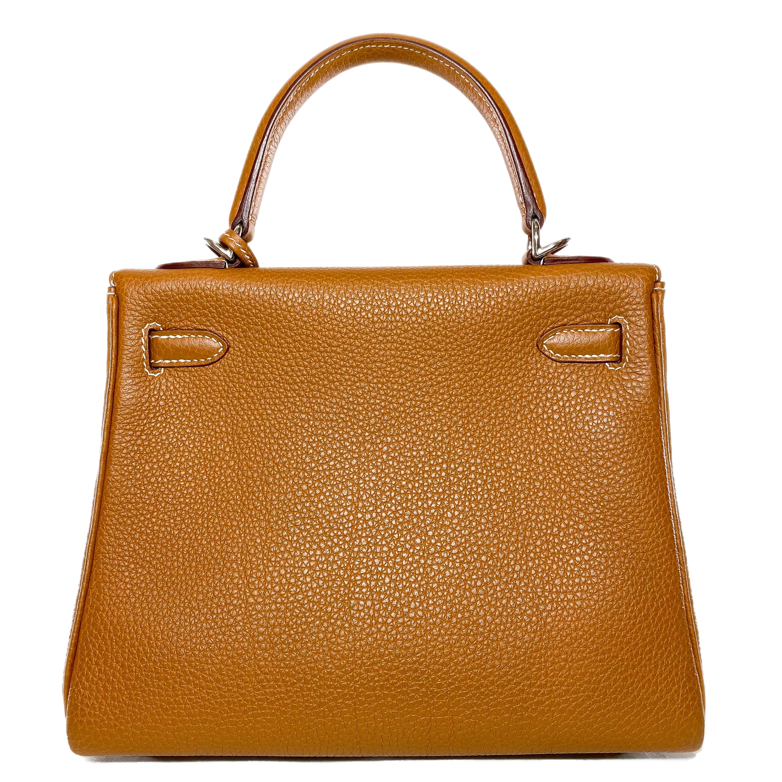 Hermes Kelly 25 Gold Togo Palladium Hardware