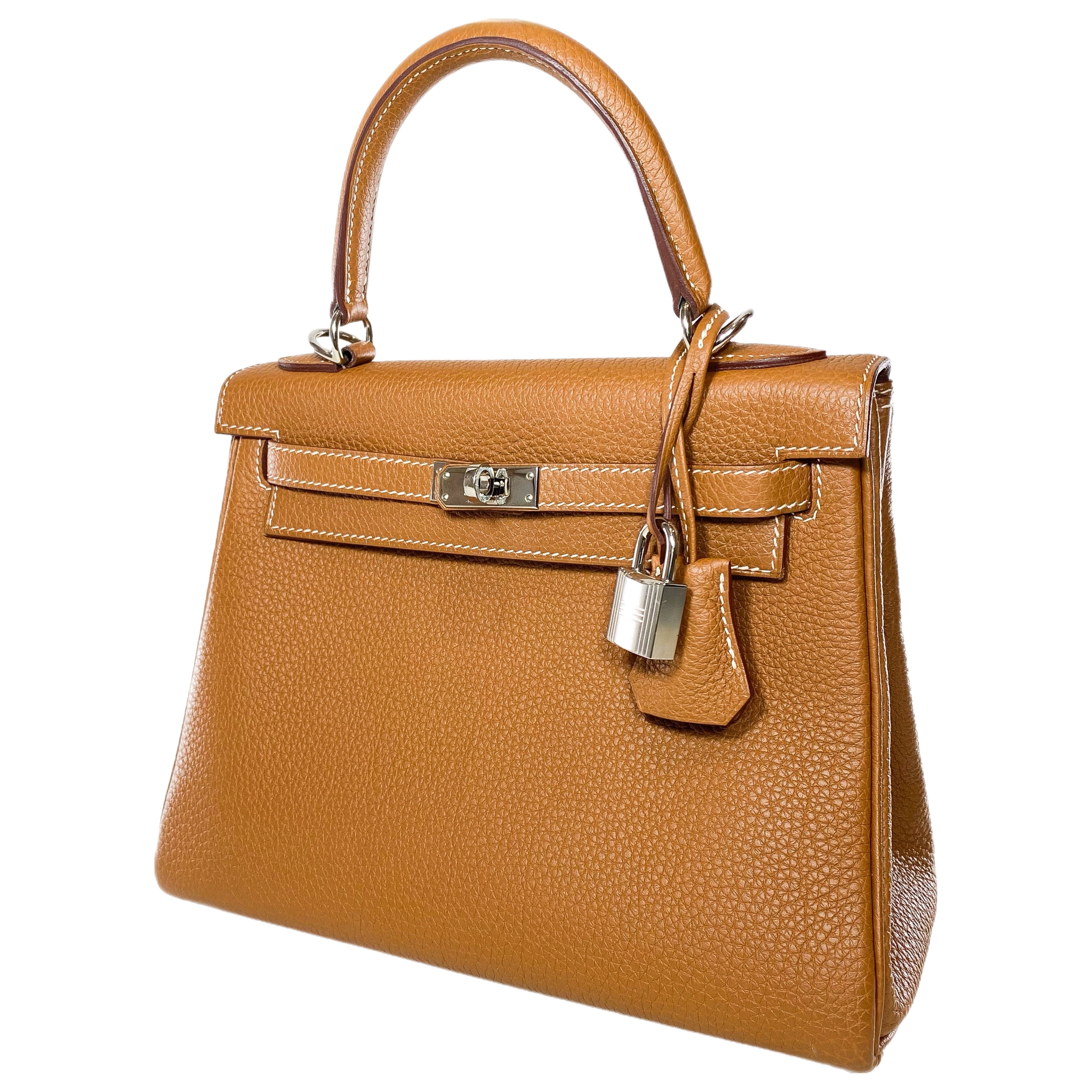 Hermes Kelly 25 Gold Togo Palladium Hardware Consign of the Times