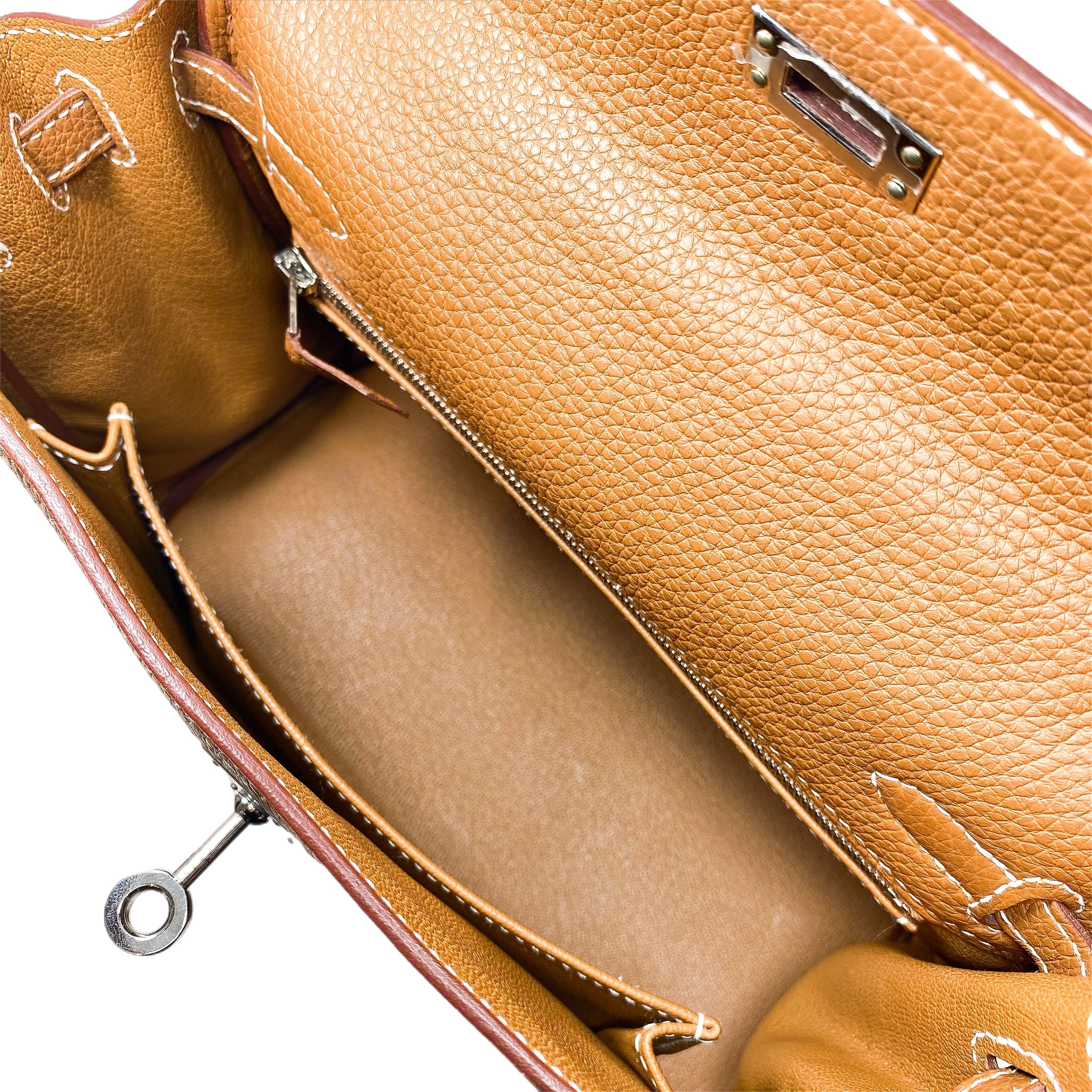 Hermes Kelly 25 Gold Togo Palladium Hardware