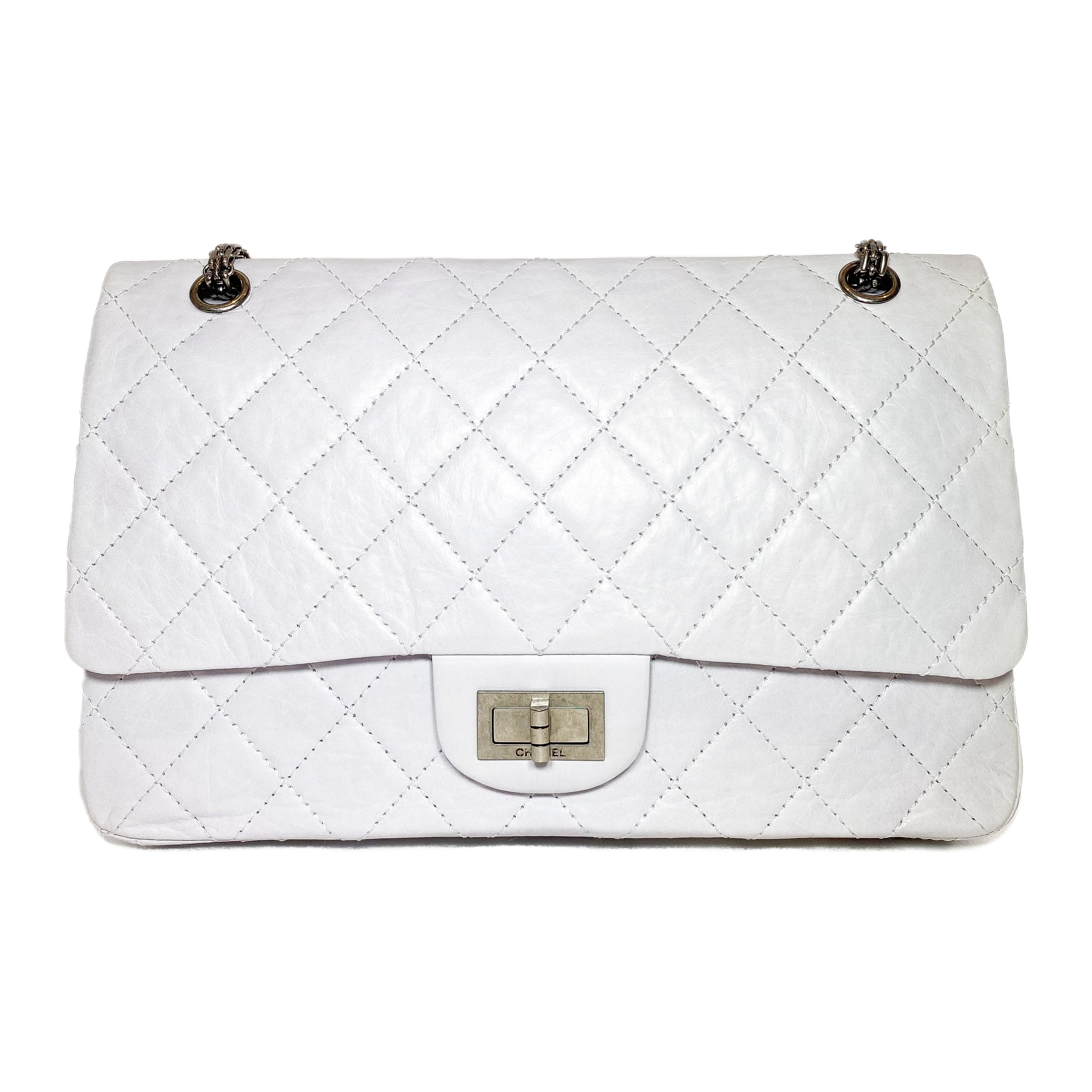 Chanel White 2.55 Reissue 227 Flap Bag