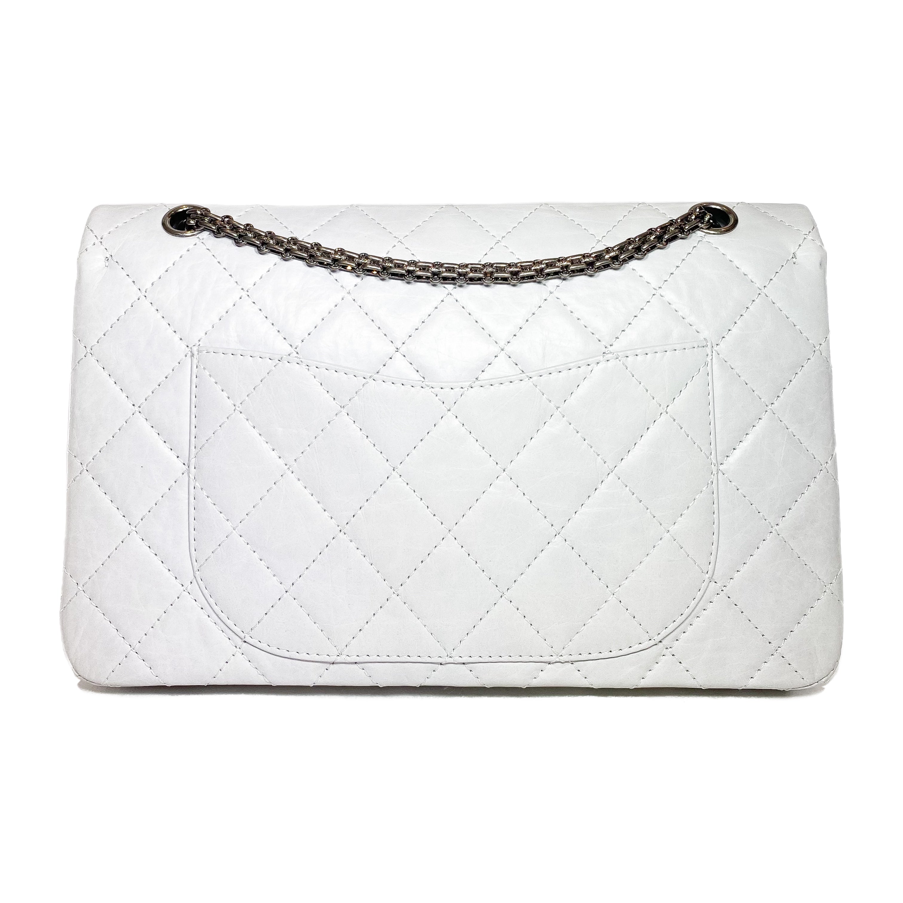 Chanel White 2.55 Reissue 227 Flap Bag