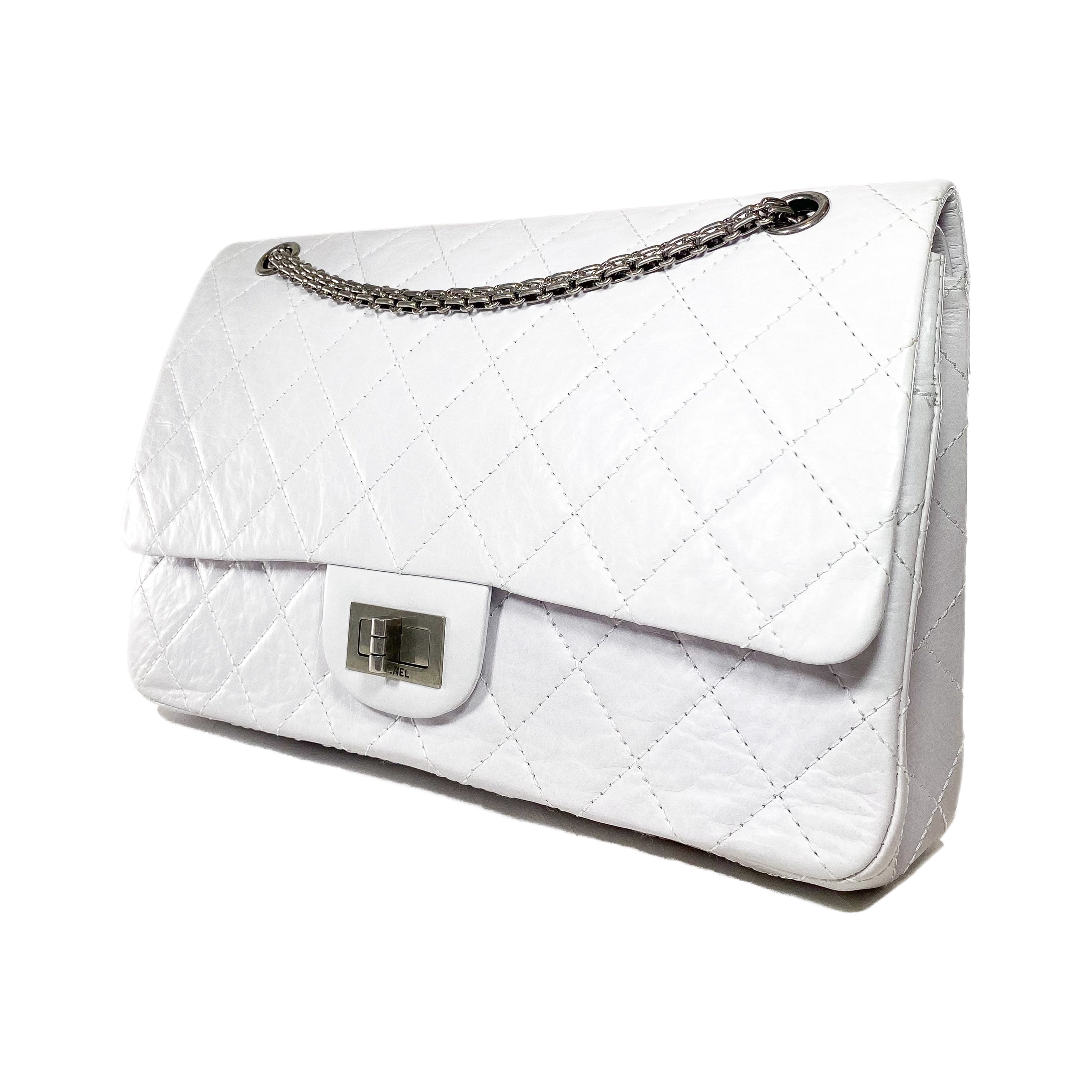 Chanel White 2.55 Reissue 227 Flap Bag