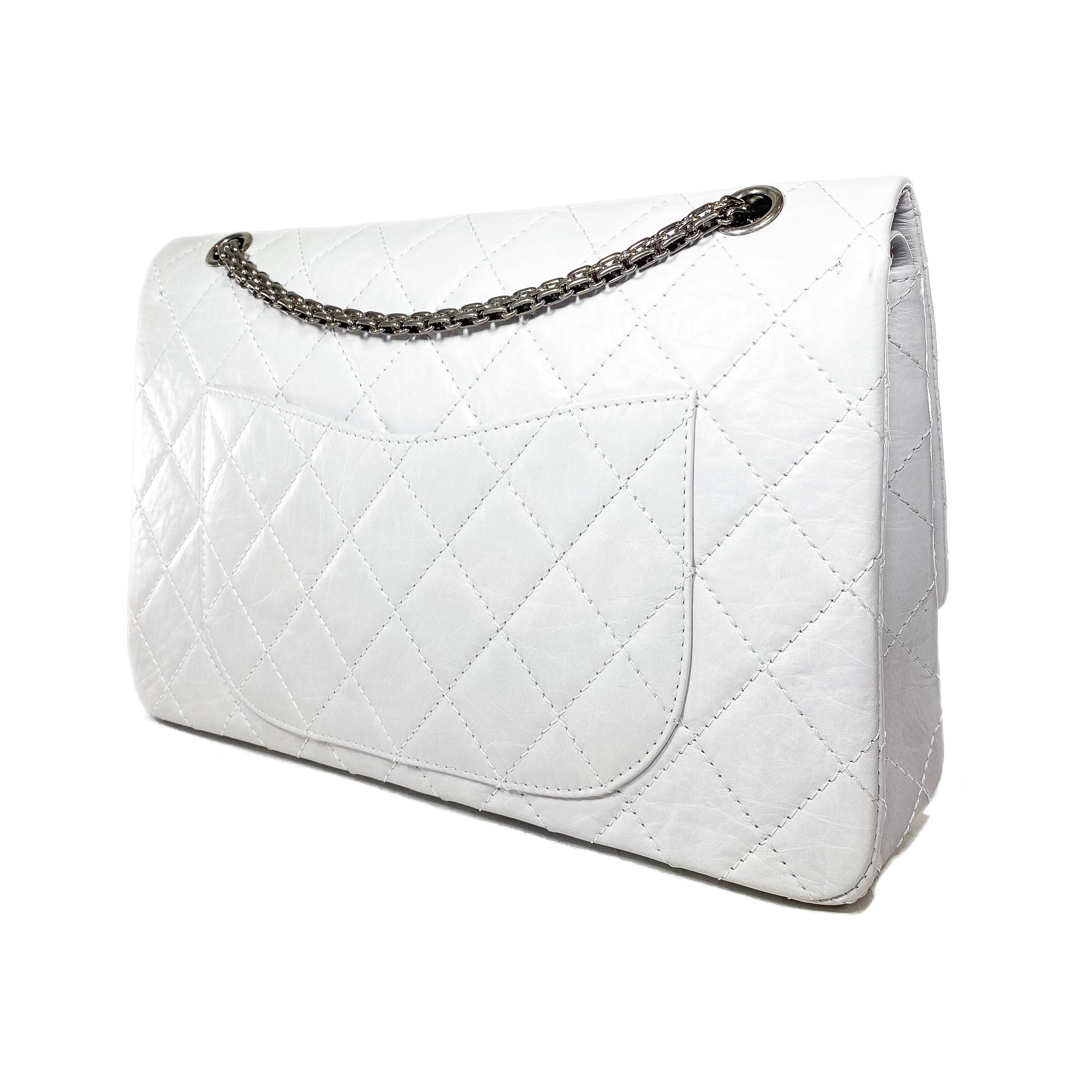 Chanel White 2.55 Reissue 227 Flap Bag