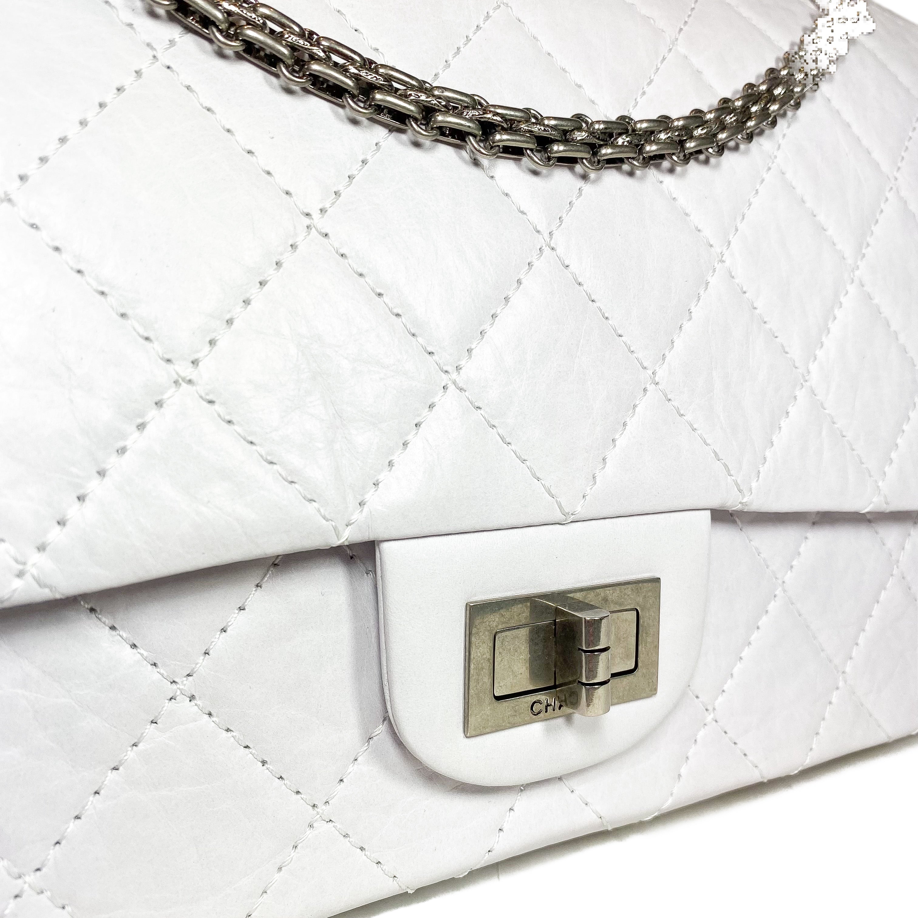 Chanel White 2.55 Reissue 227 Flap Bag