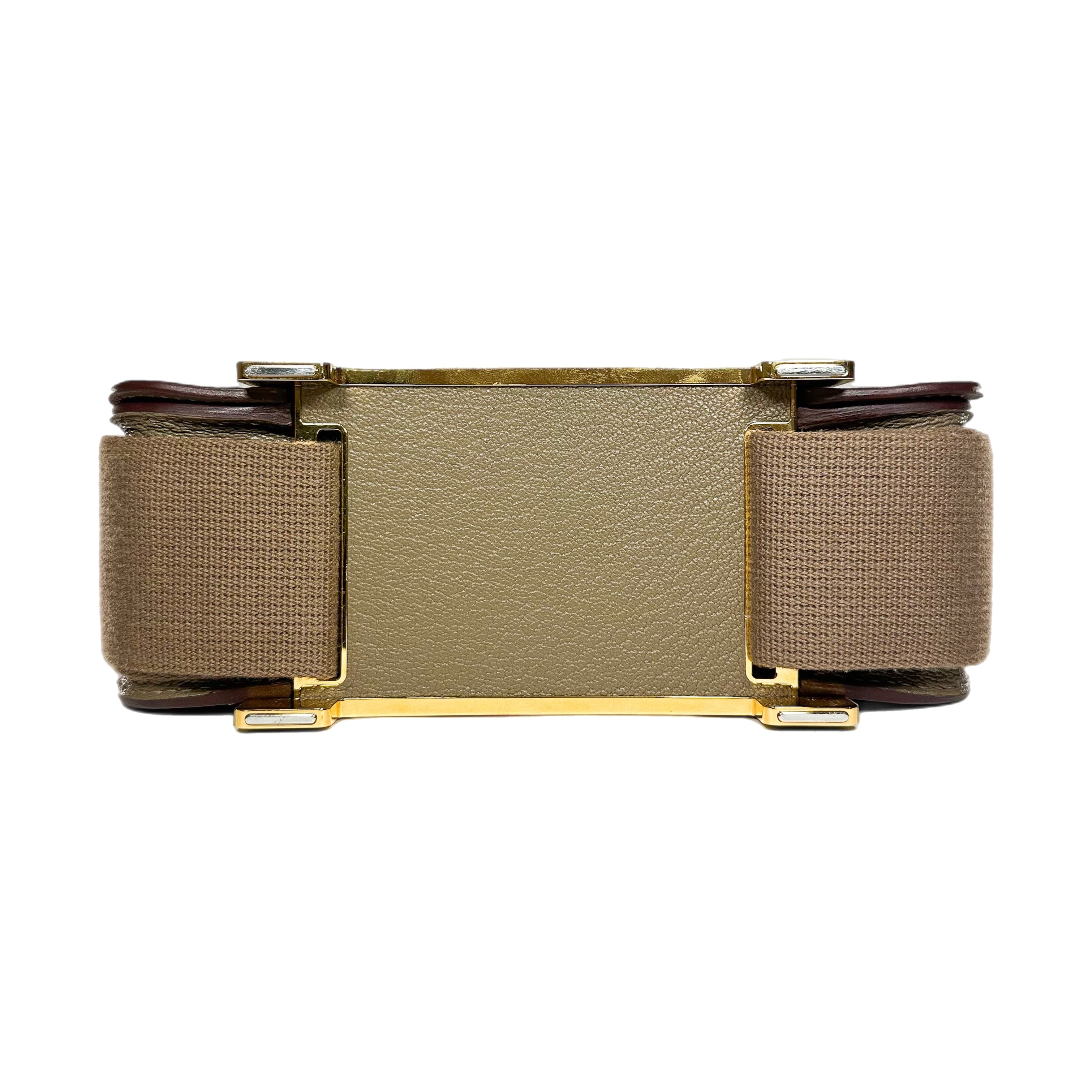 Hermes Geta Etoupe Chevre Gold Hardware