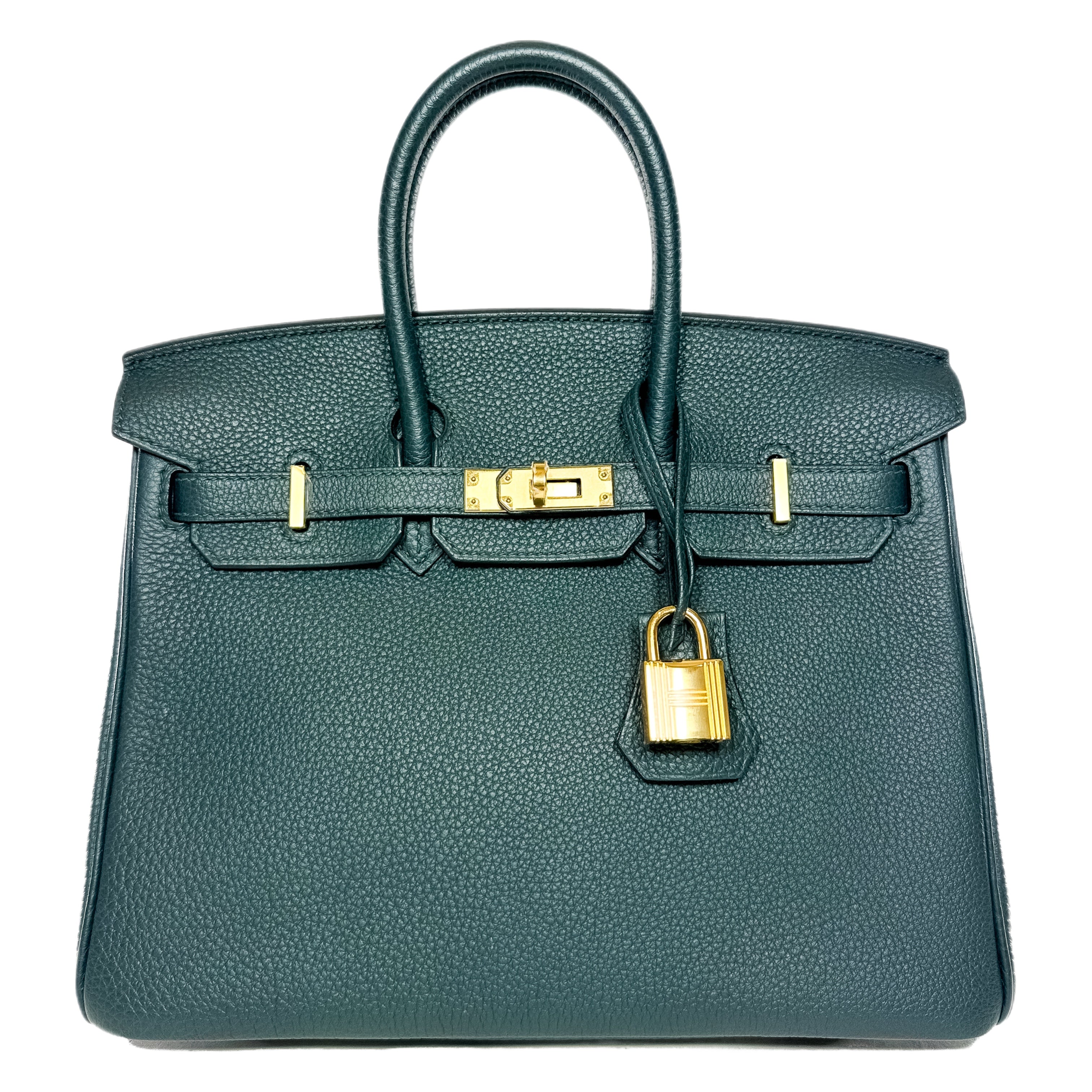 Hermes Birkin 25 Vert Cypress Togo Gold Hardware