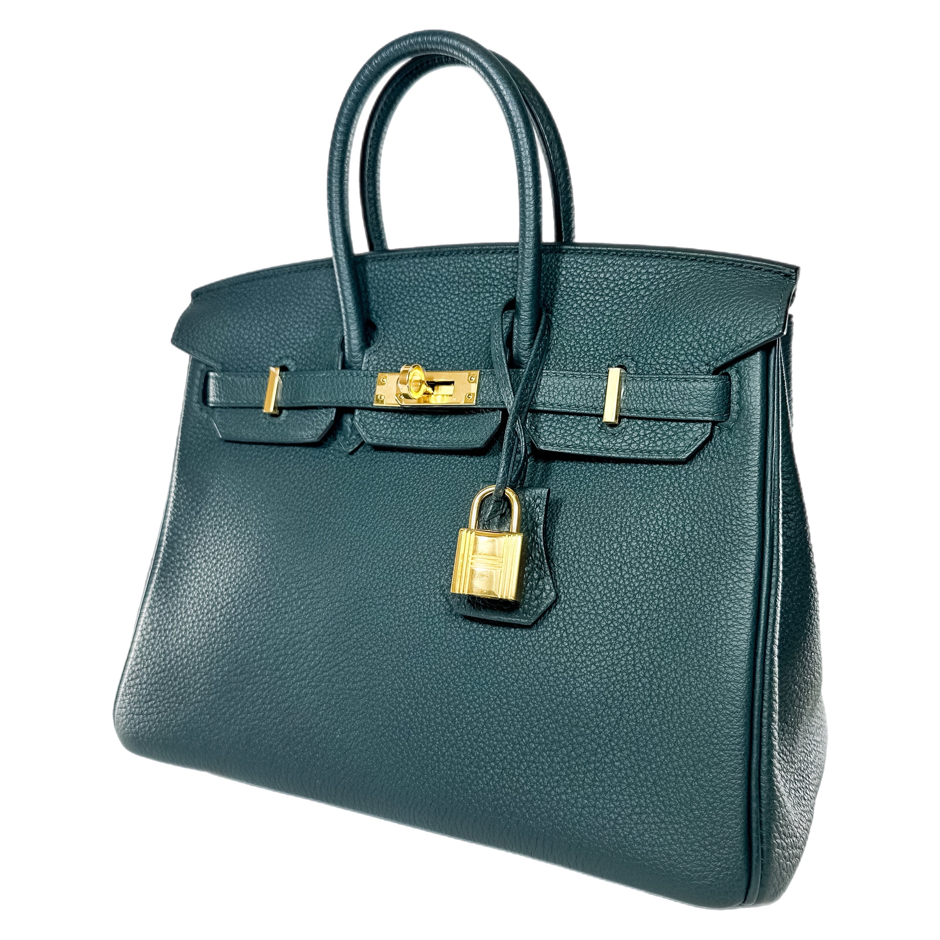 Hermes Birkin 25 Vert Cypress Togo Gold Hardware