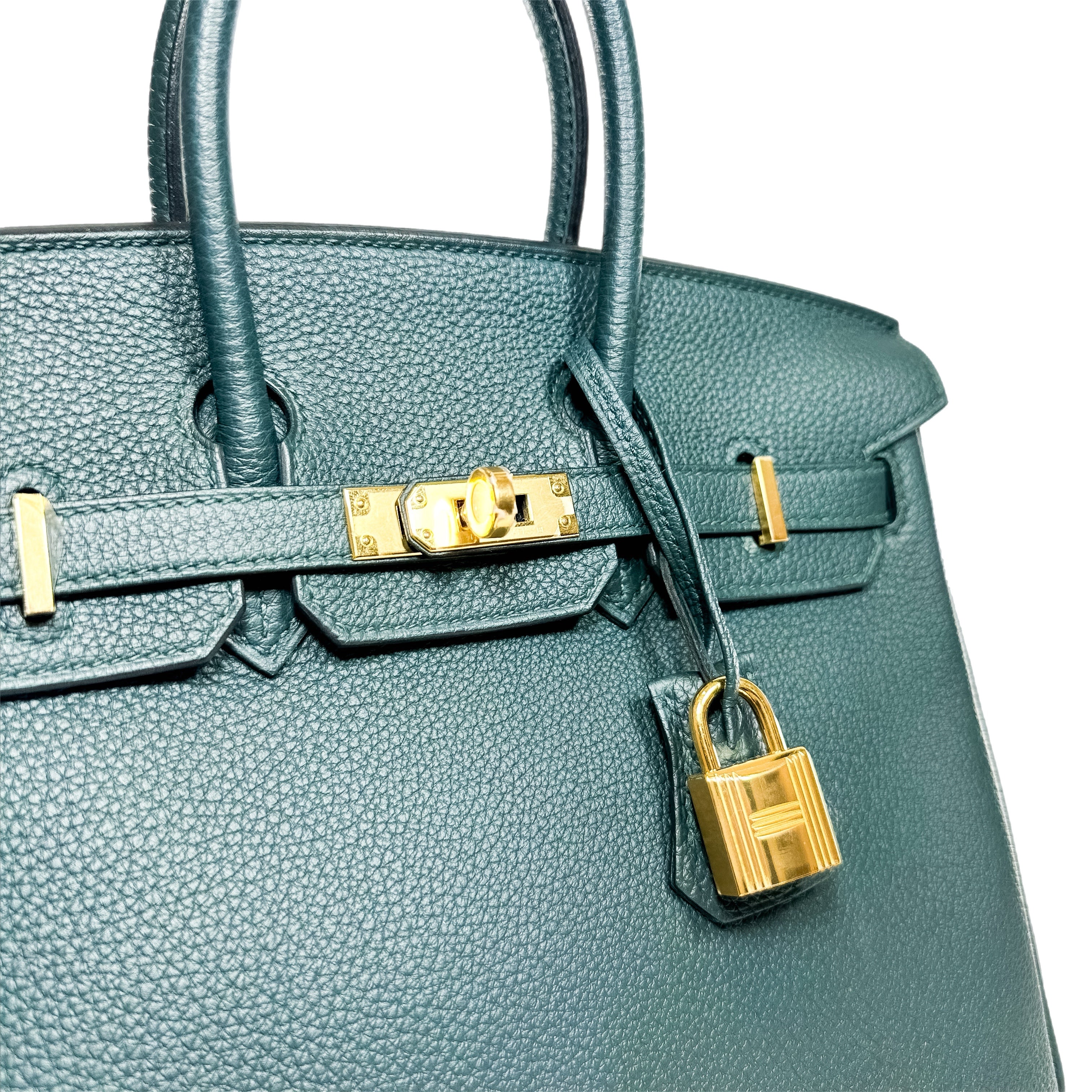 Hermes Birkin 25 Vert Cypress Togo Gold Hardware