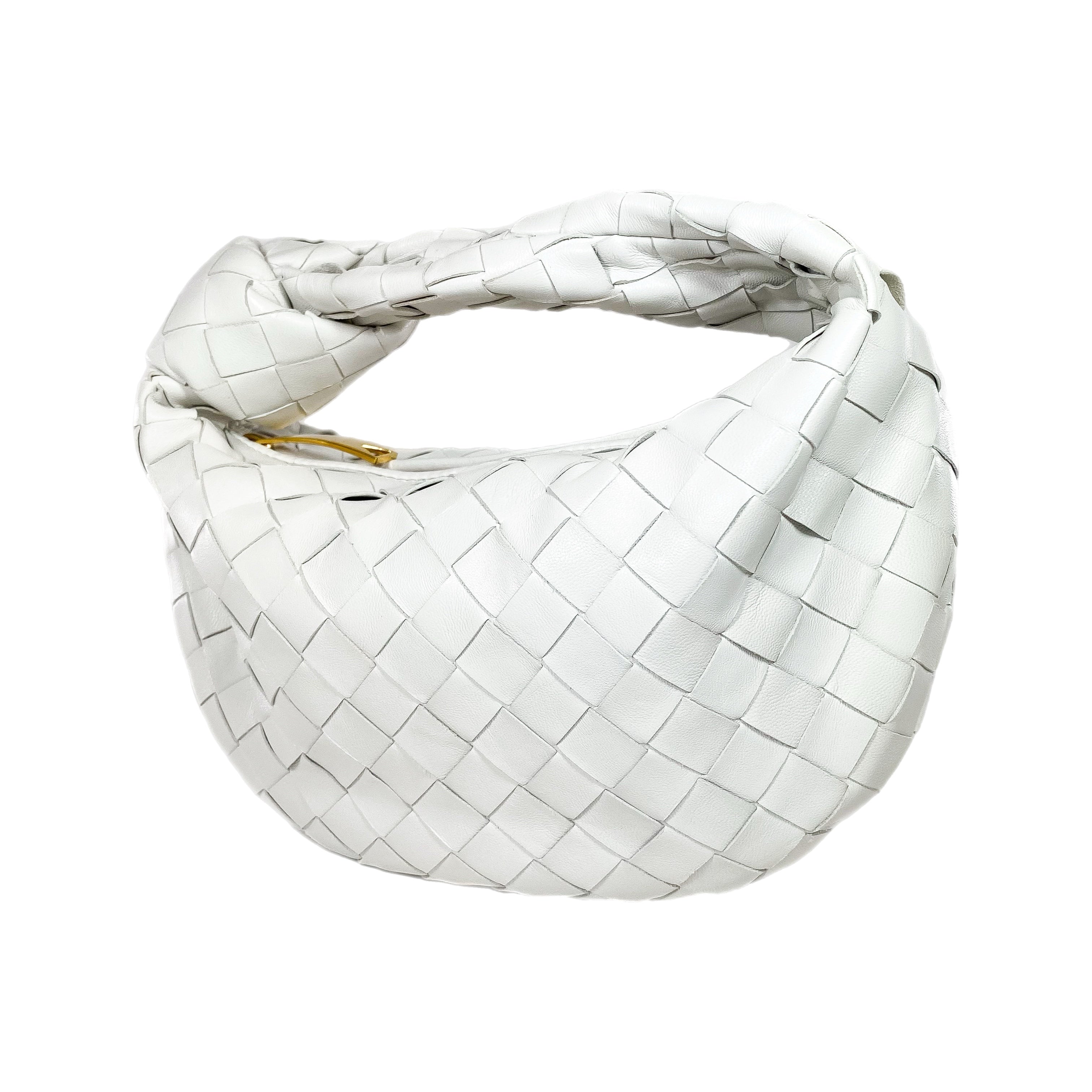 Bottega Veneta White Mini Intrecciato Jodie