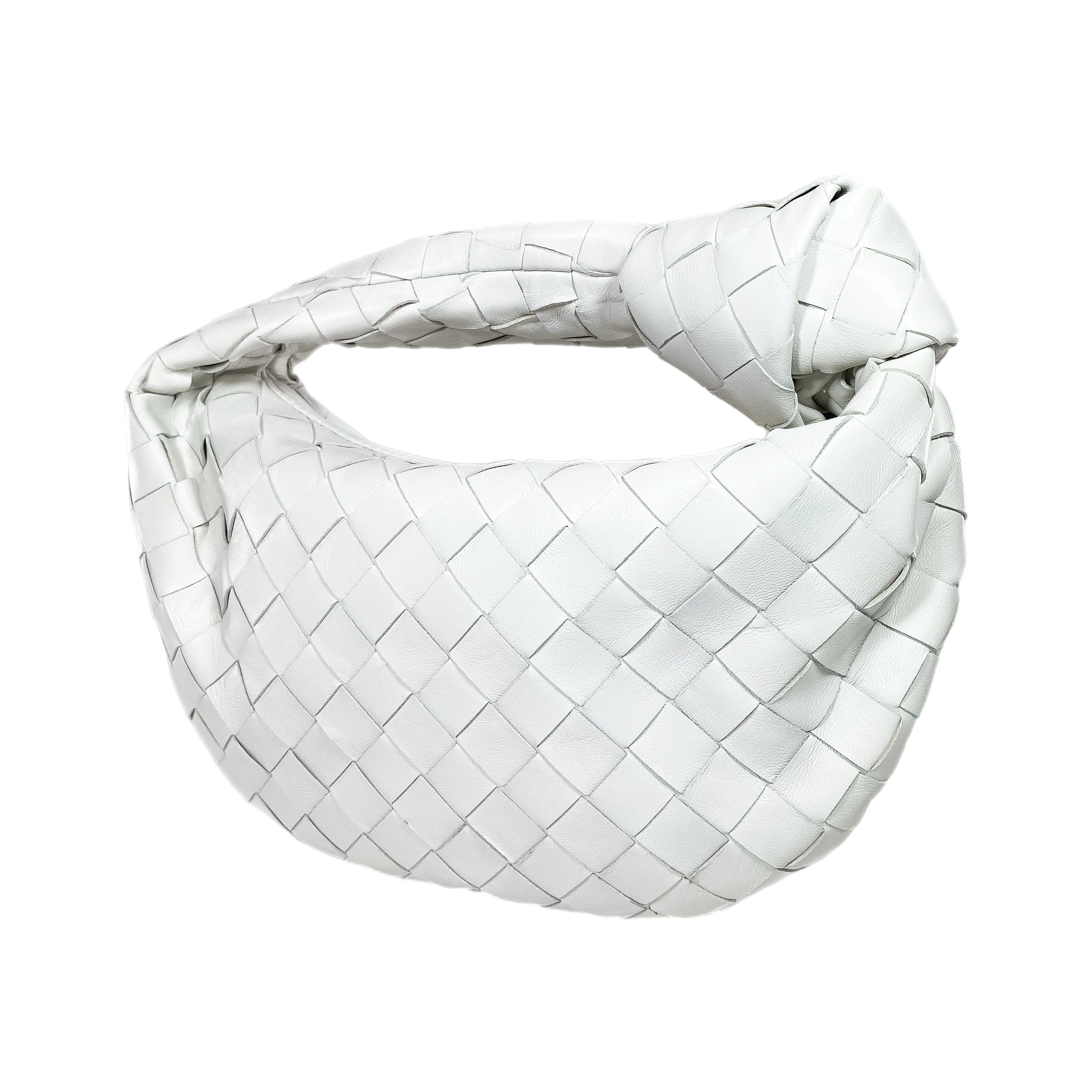 Bottega Veneta White Mini Intrecciato Jodie