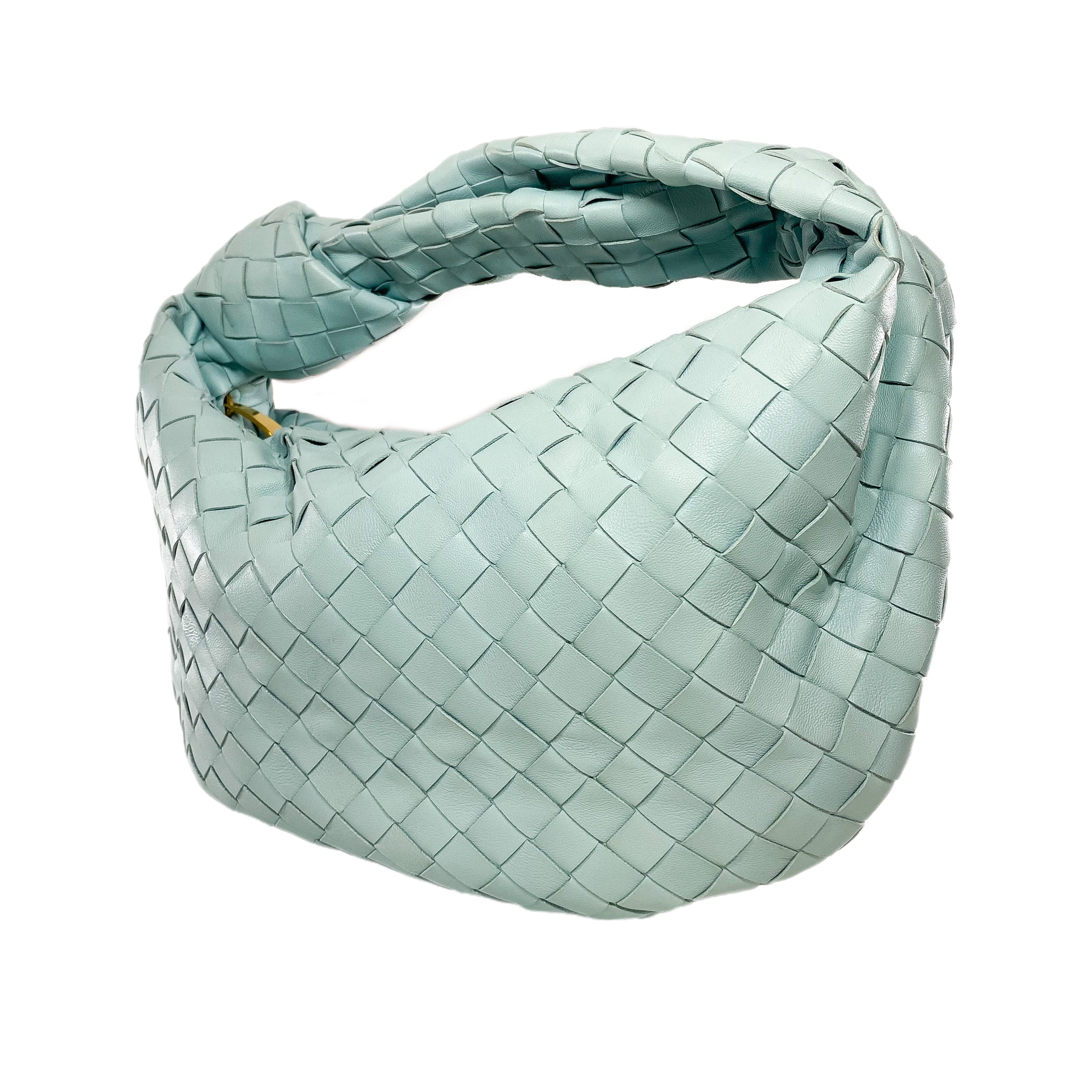 Bottega Veneta Teal Washed Teen Intrecciato Jodie