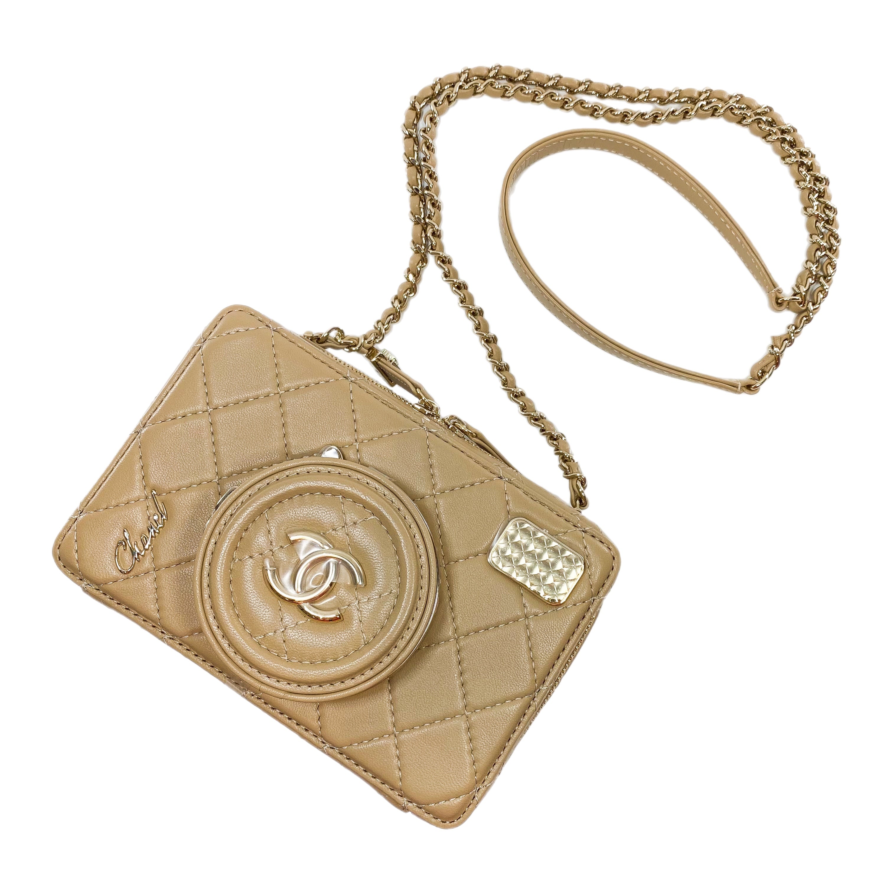 Chanel Beige Camera Bag