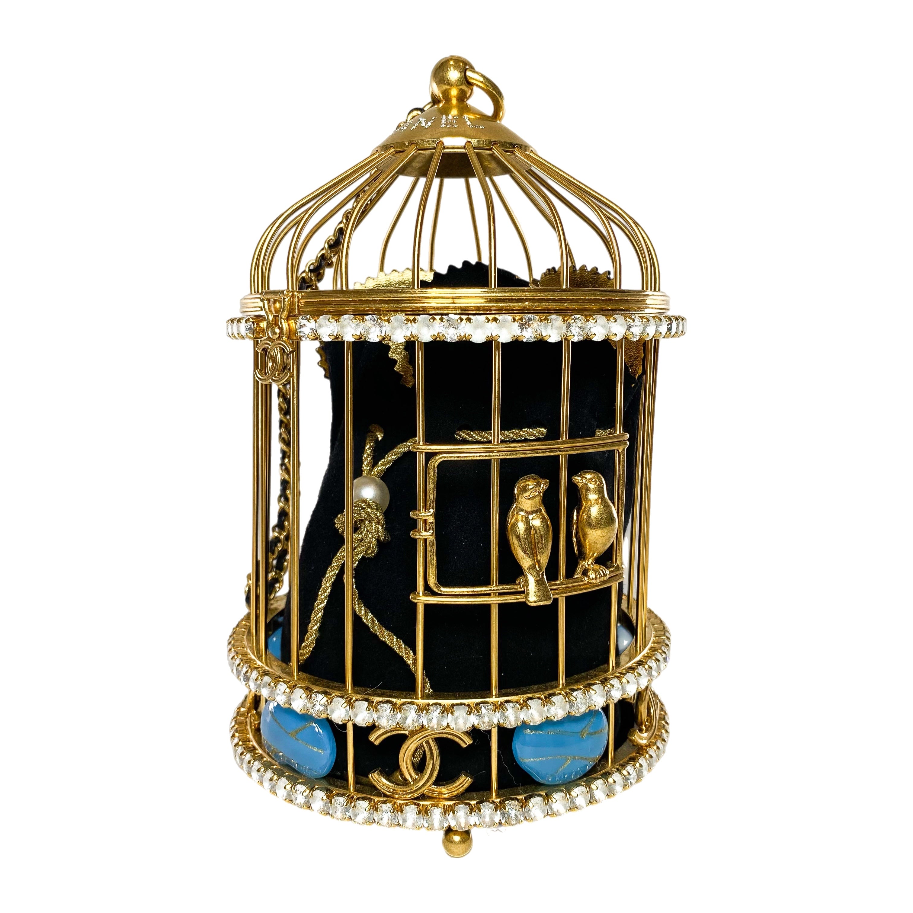 Chanel Runway Gold Crystal Birdcage Minaudière