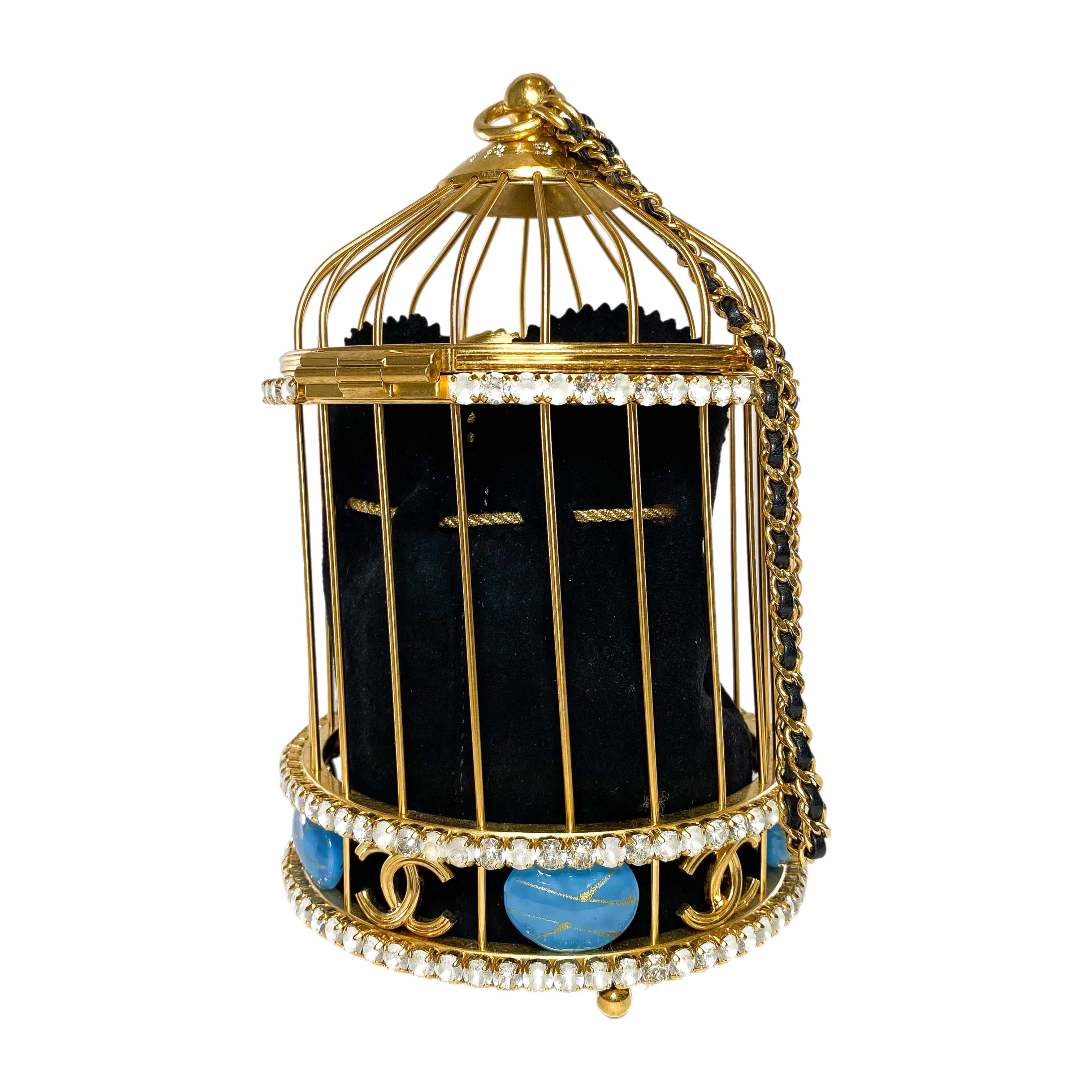 Chanel Runway Gold Crystal Birdcage Minaudière