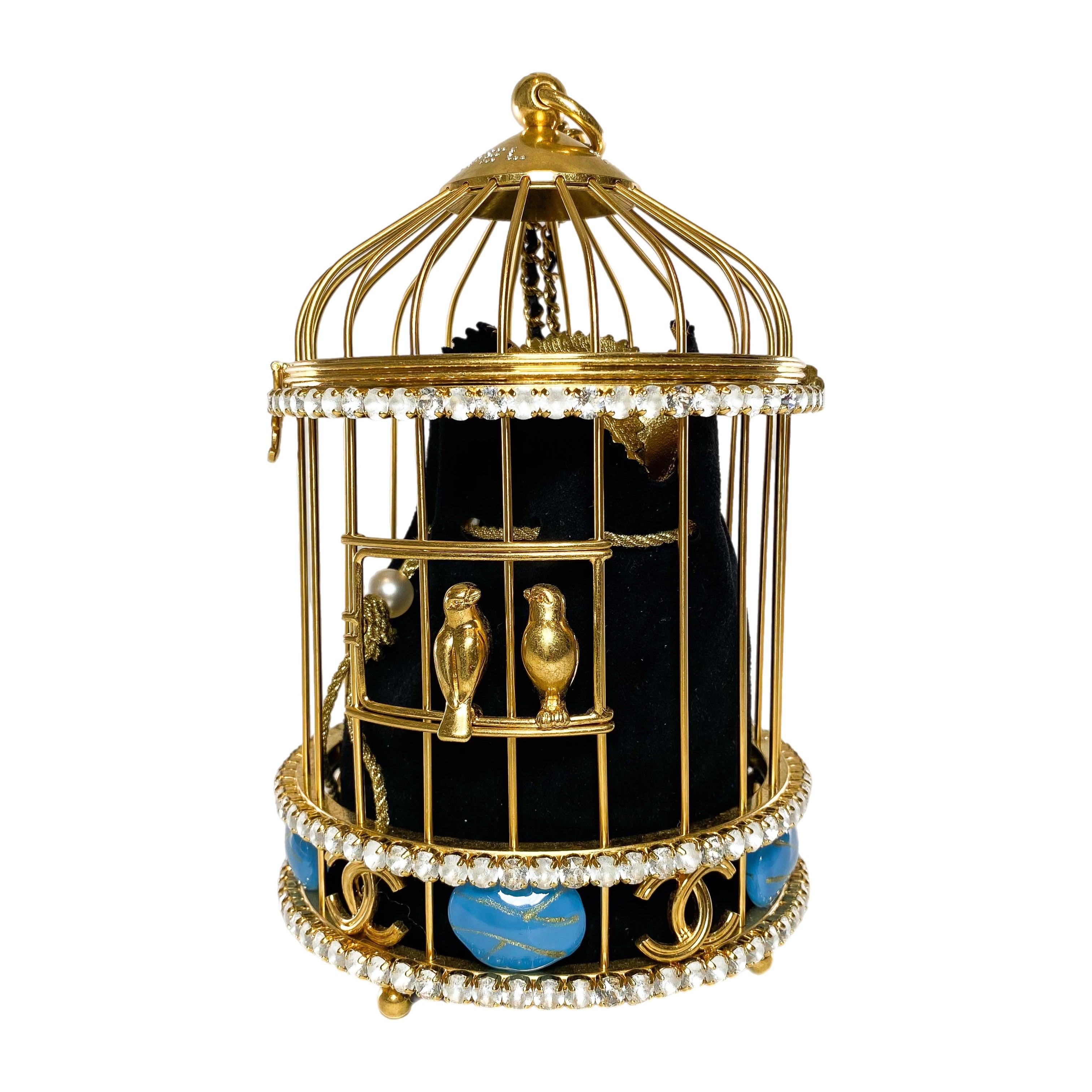 Chanel Runway Gold Crystal Birdcage Minaudière