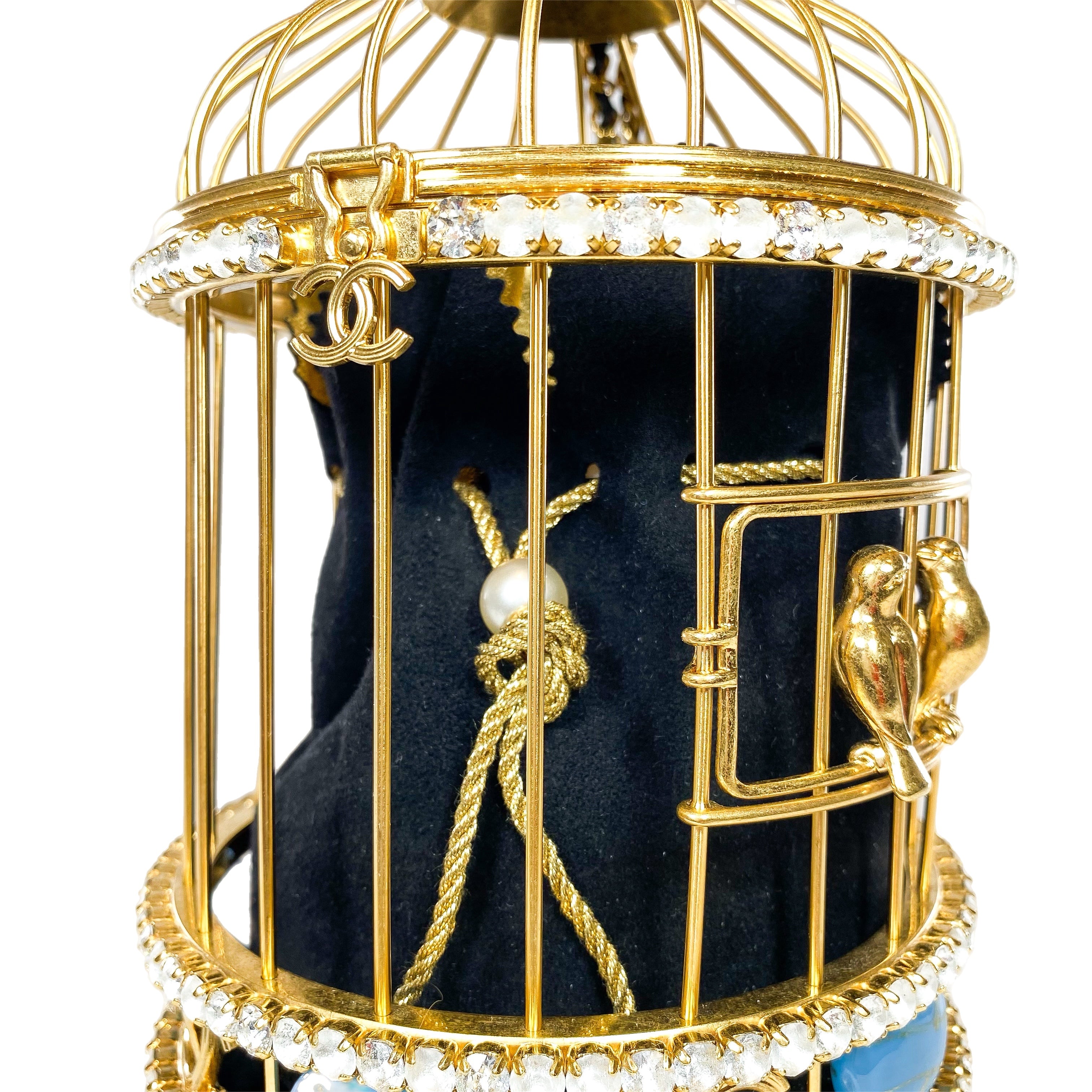 Chanel Runway Gold Crystal Birdcage Minaudière