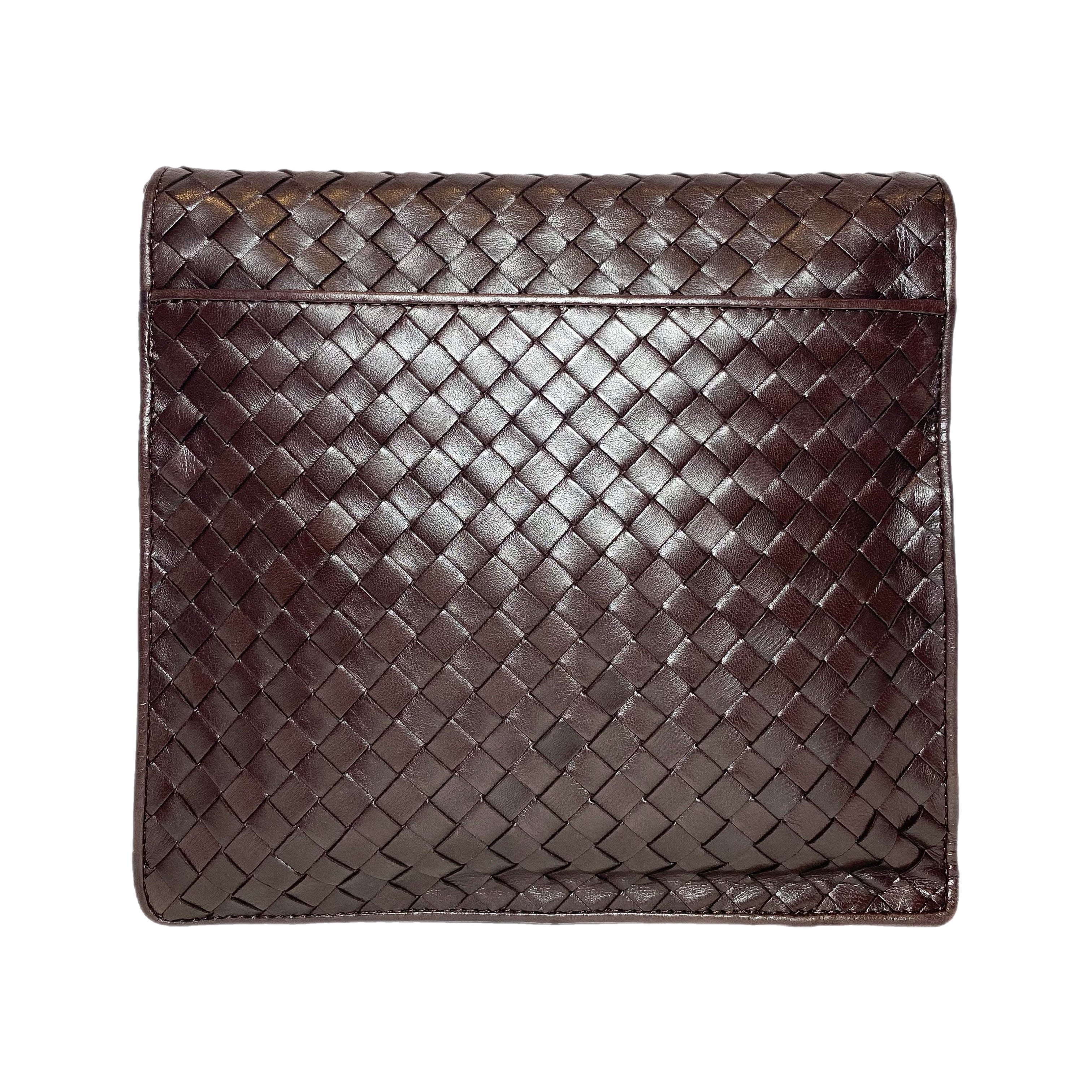 Bottega Veneta Brown Flap Bag with Chain