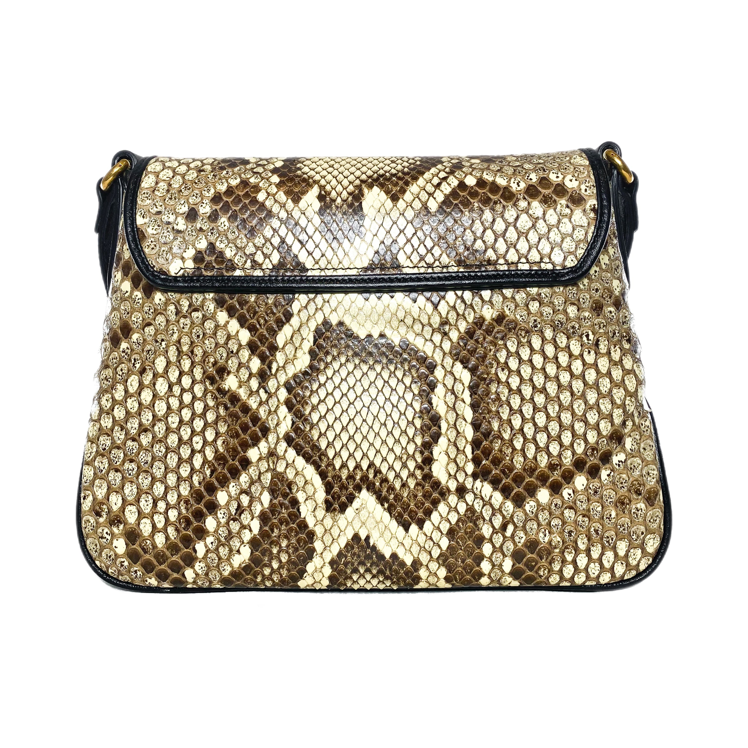 Gucci Python GG Marmont Shoulder Bag