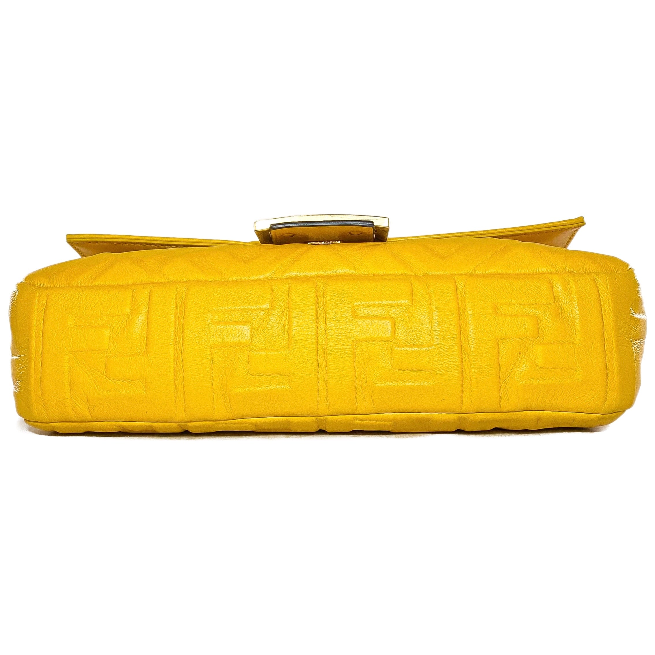 Fendi baguette yellow hot sale