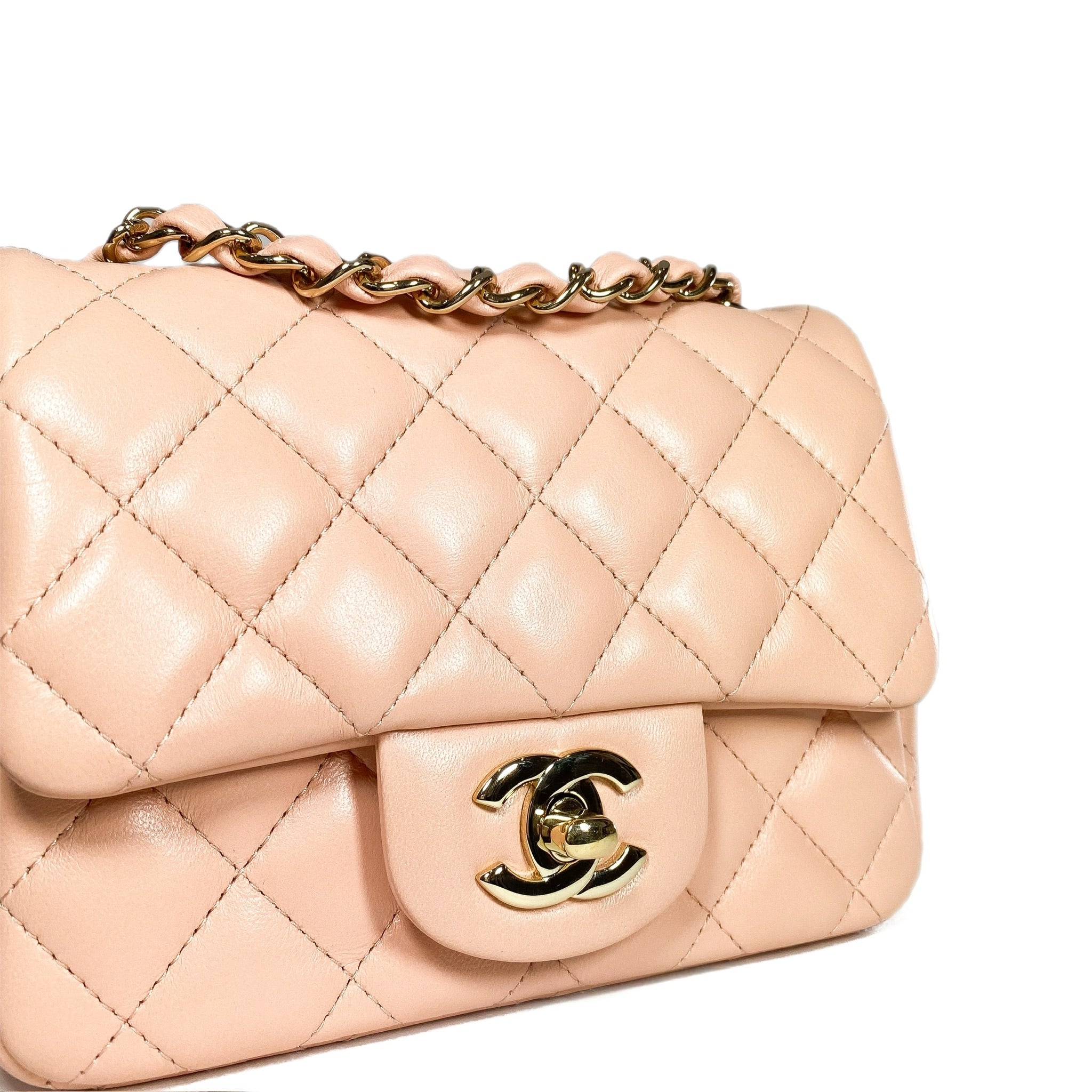 Peach chanel bag sale