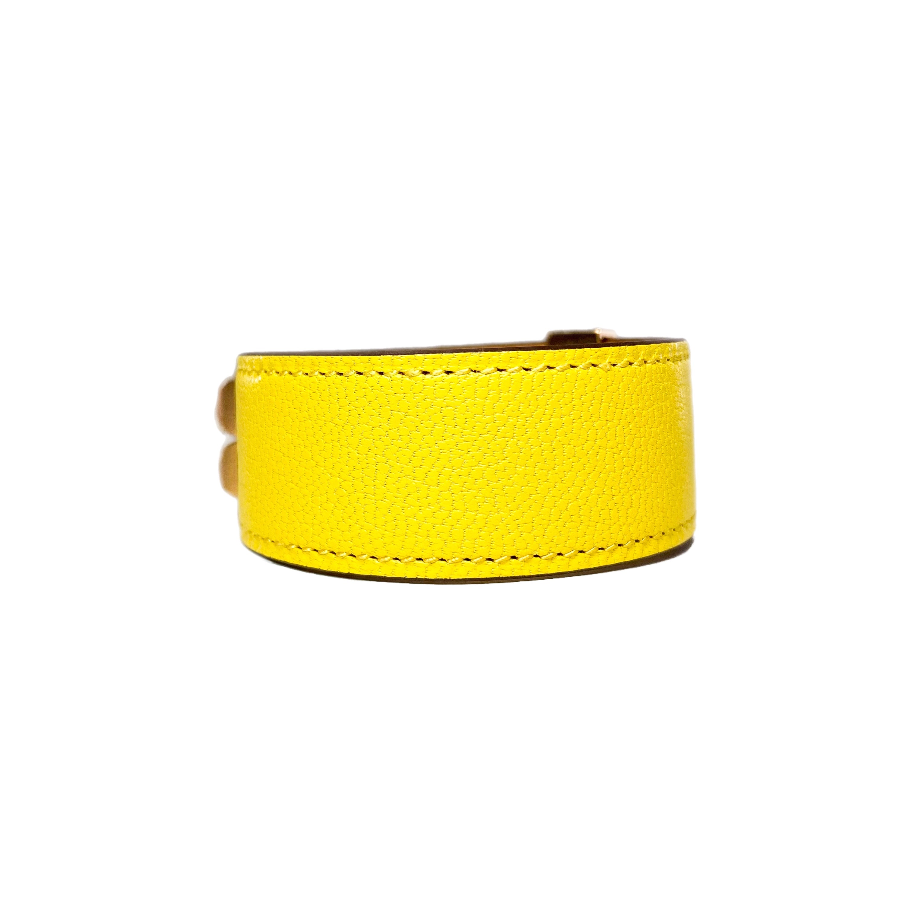 Hermes Jaune de Naples Collier de Chien CDC 24 Bracelet