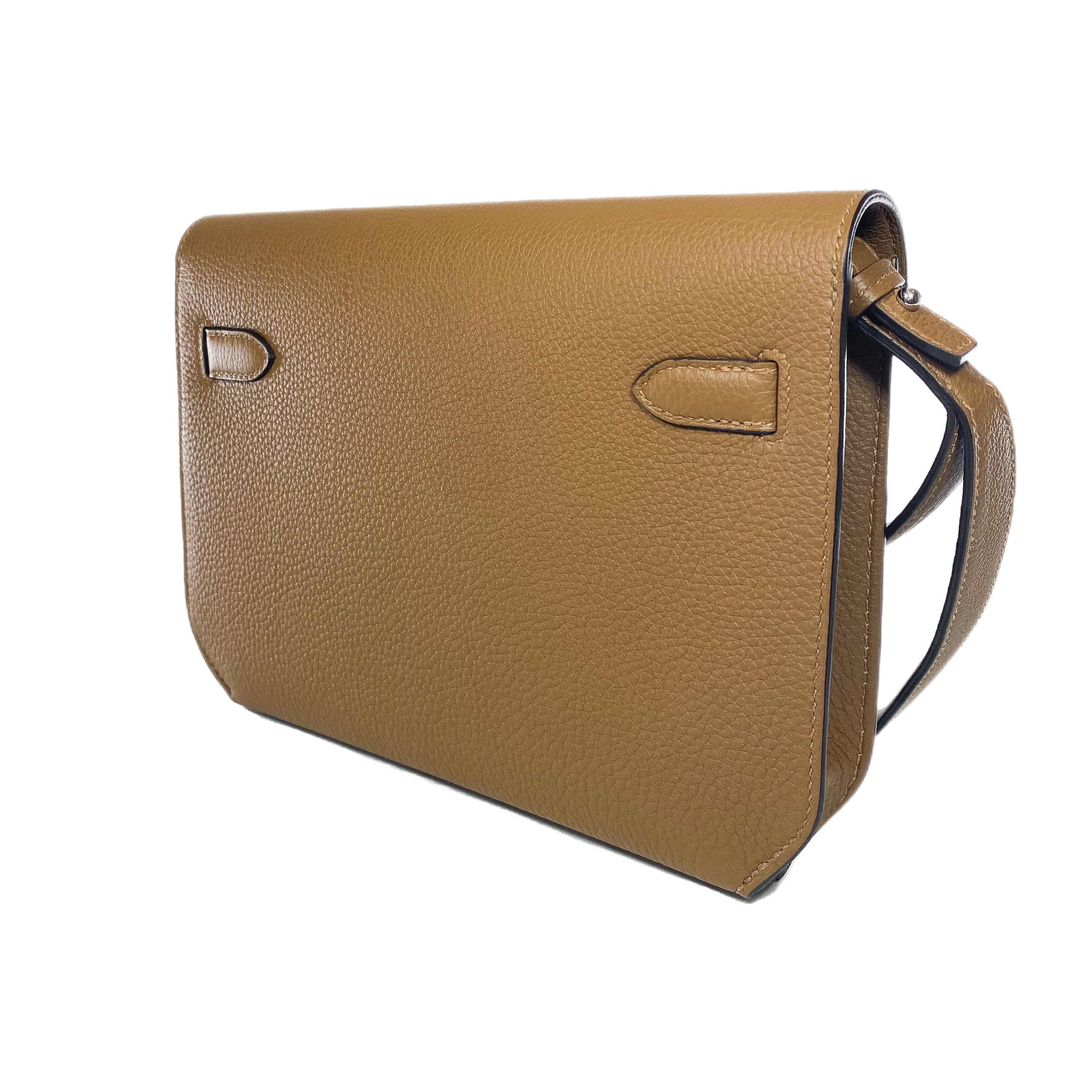 Hermes Kelly Depeches 25 Alezan Togo Palladium Hardware