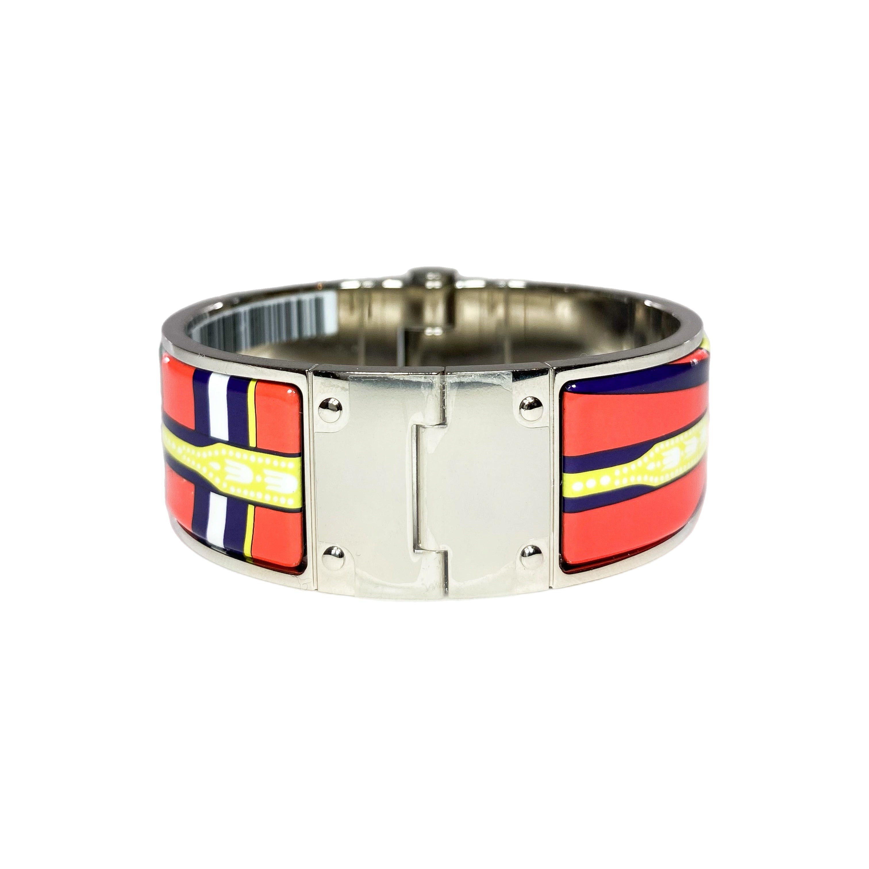 Hermes Multicolor Printed Hinge Wide Bracelet