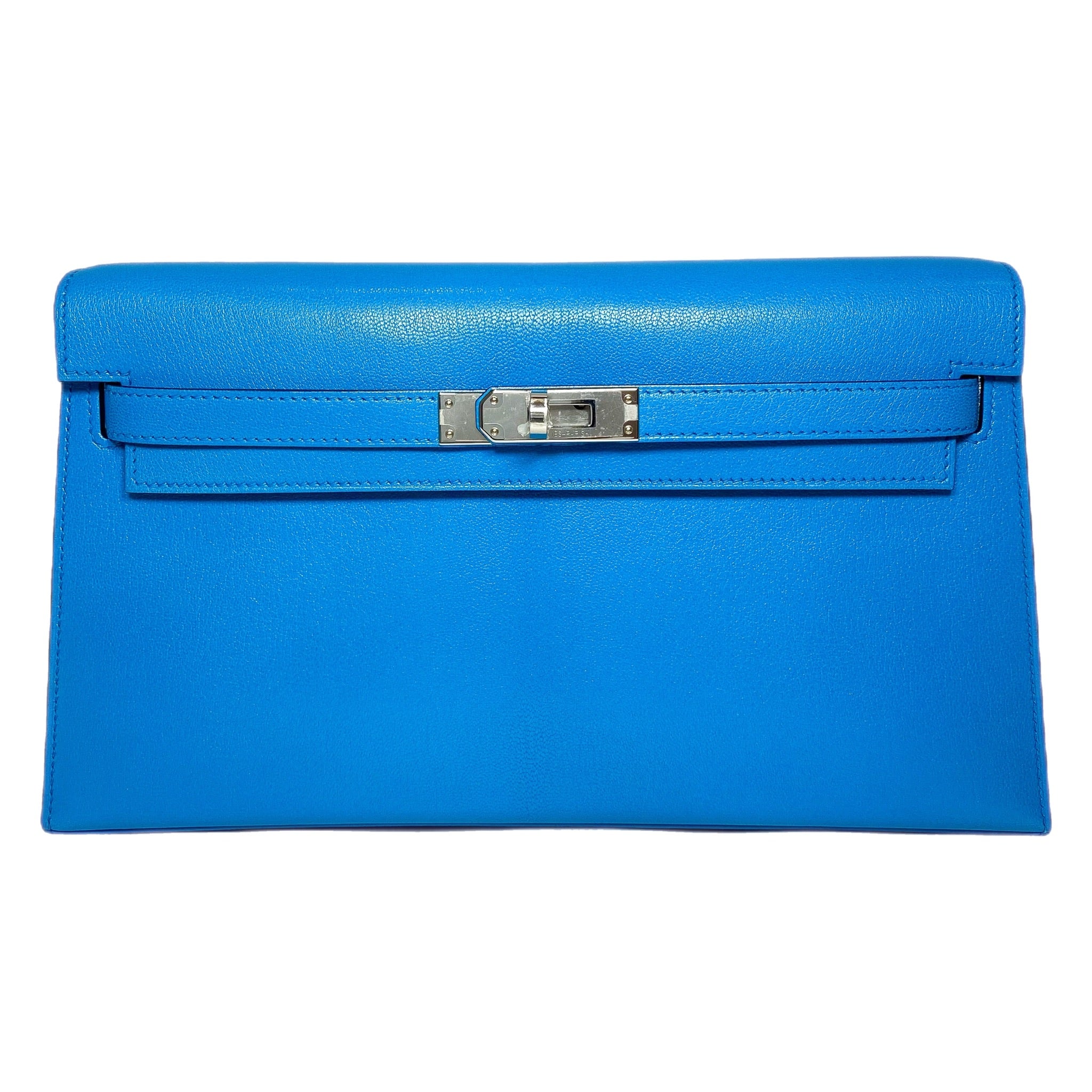 Hermes Kelly Elan Bleu Frida Madame Palladium Hardware