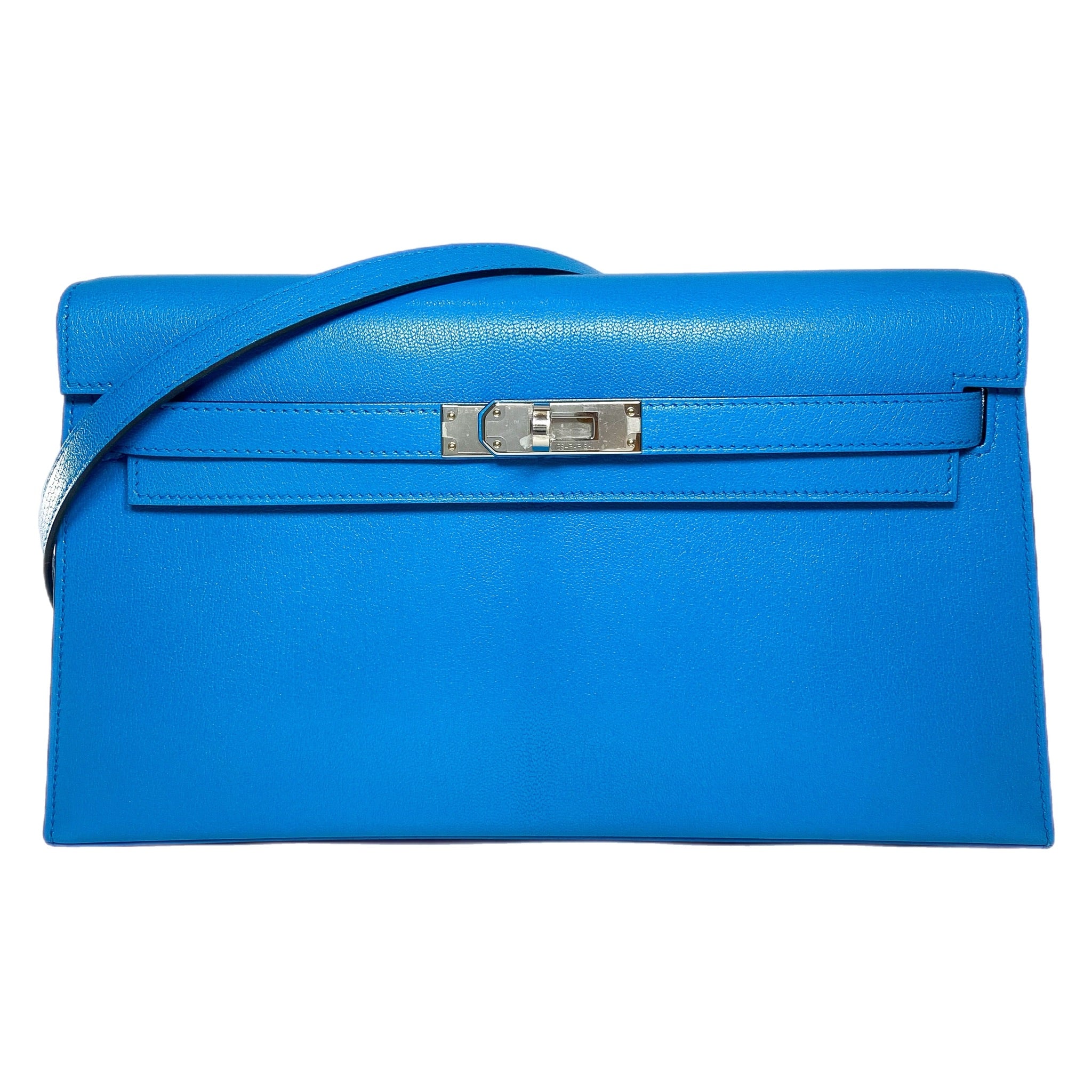 Hermes Kelly Elan Bleu Frida Madame Palladium Hardware