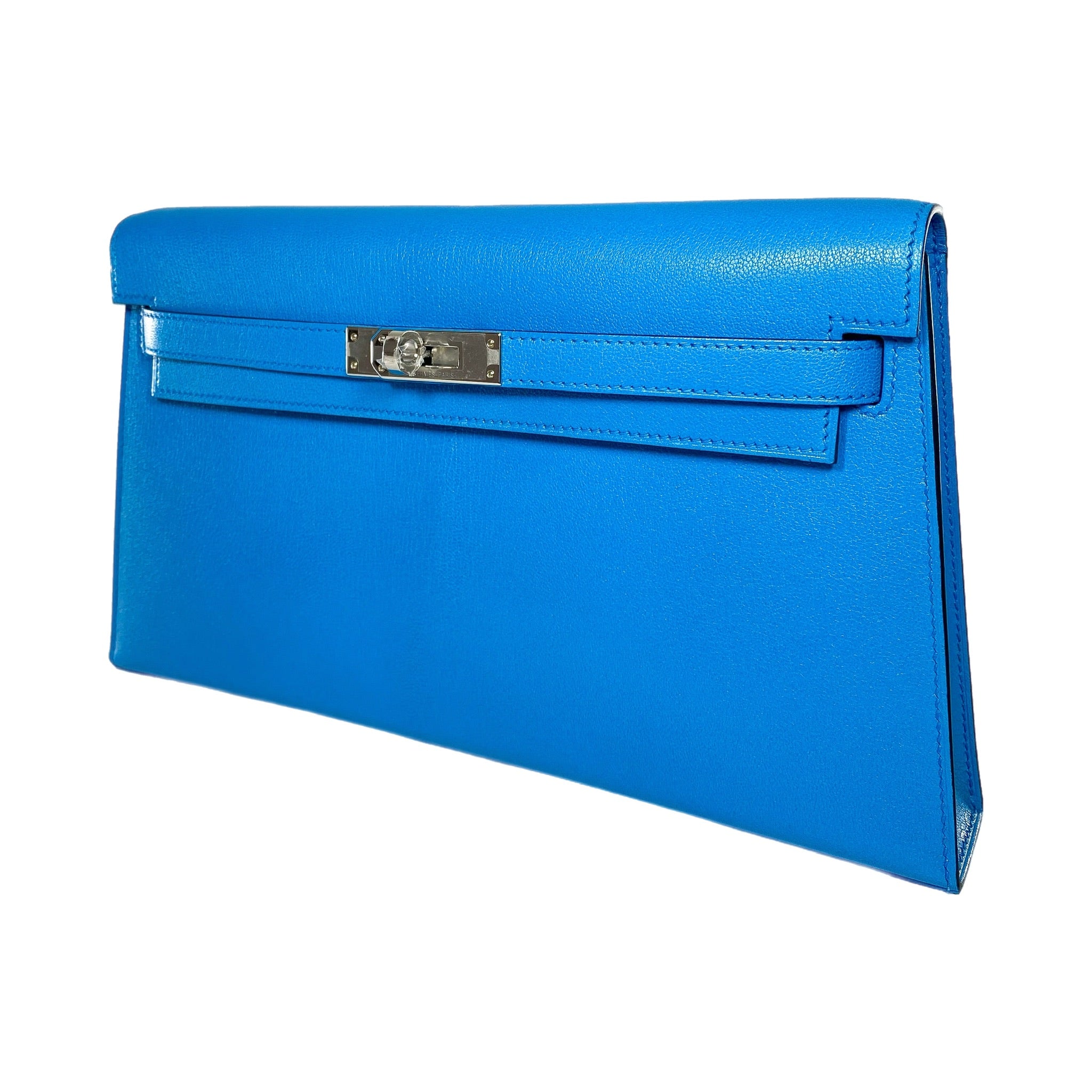 Hermes Kelly Elan Bleu Frida Madame Palladium Hardware