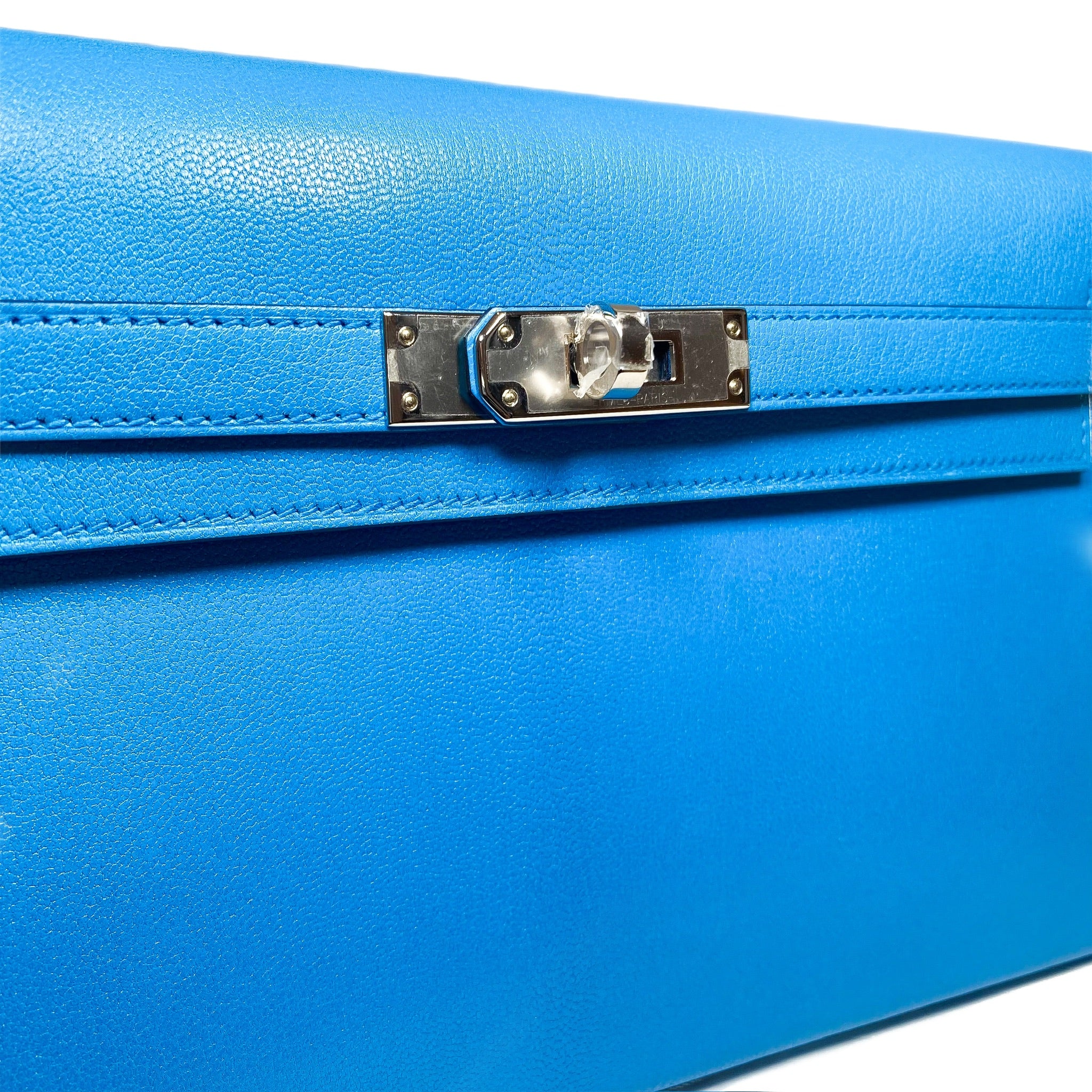 Hermes Kelly Elan Bleu Frida Madame Palladium Hardware