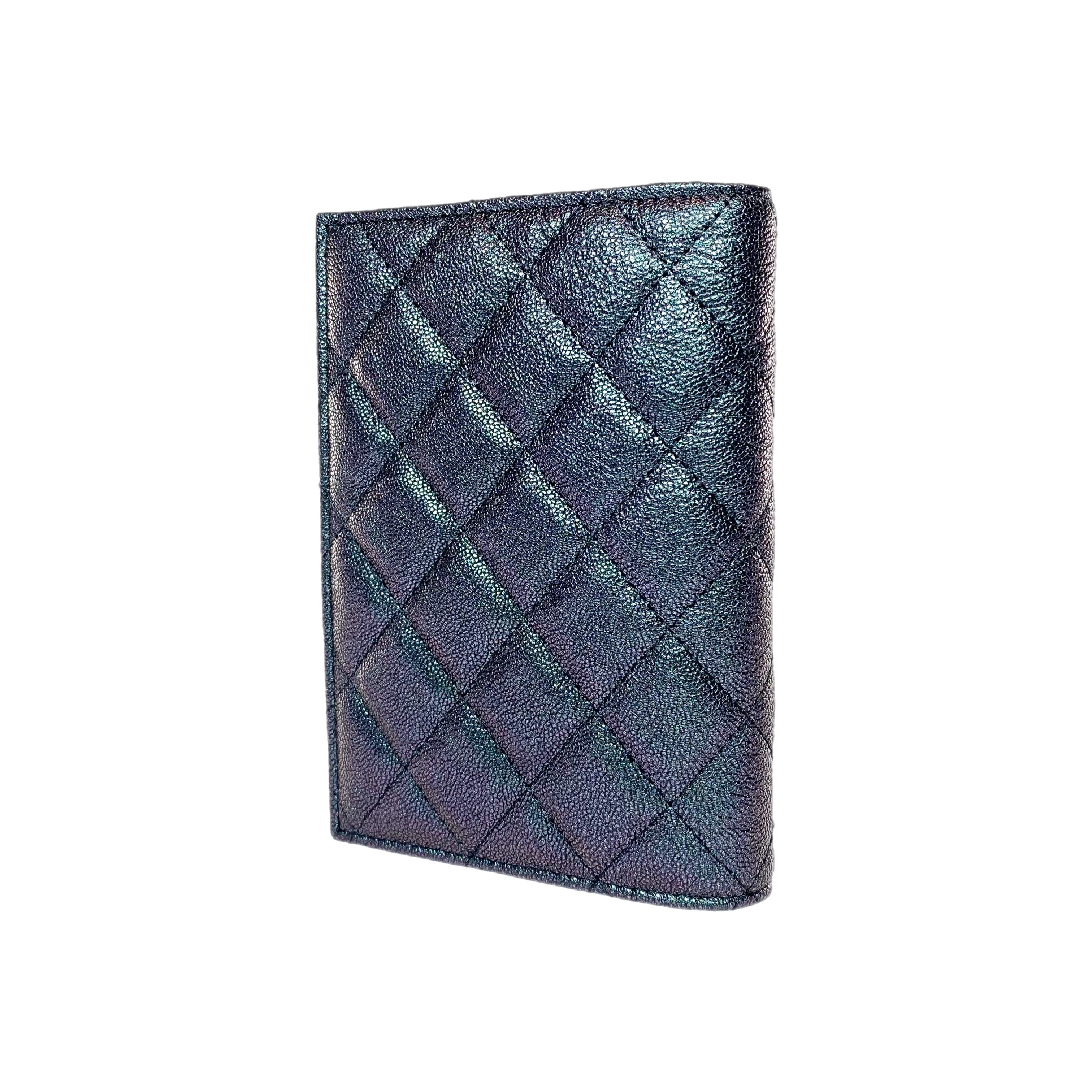 Chanel Iridescent Purple Passport Cover