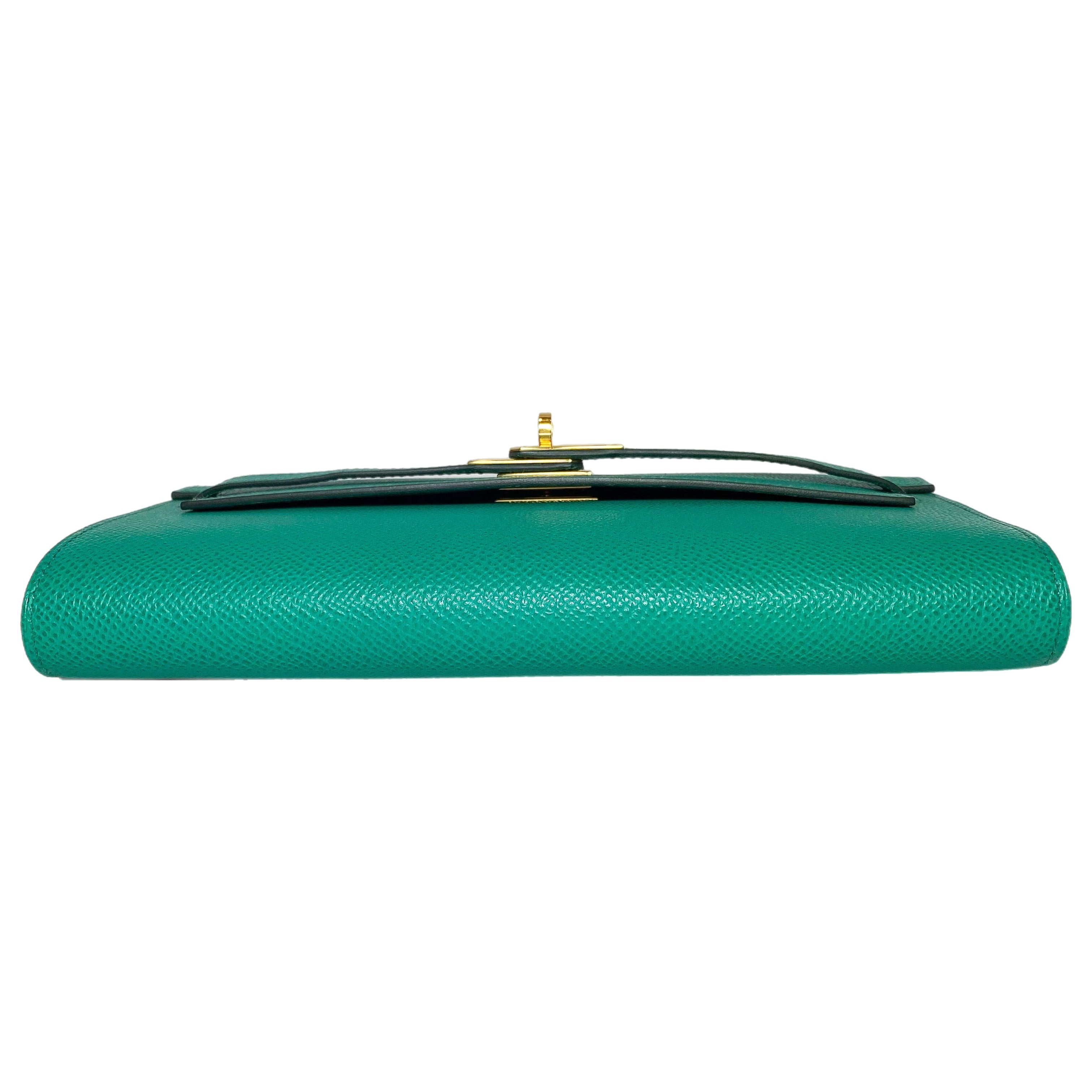 Hermes Kelly To Go Vert Jade Epsom Gold Hardware