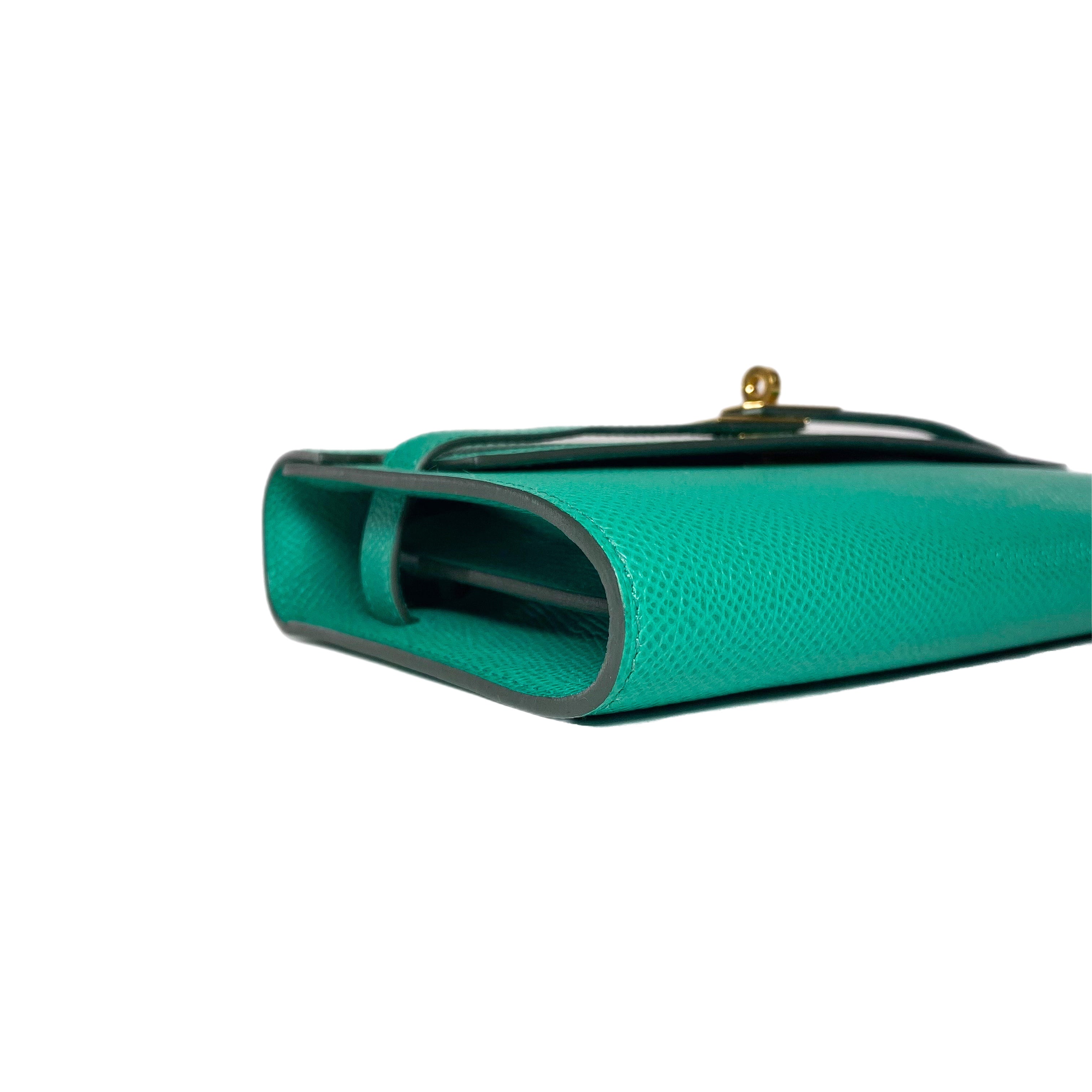 Hermes Kelly To Go Vert Jade Epsom Gold Hardware