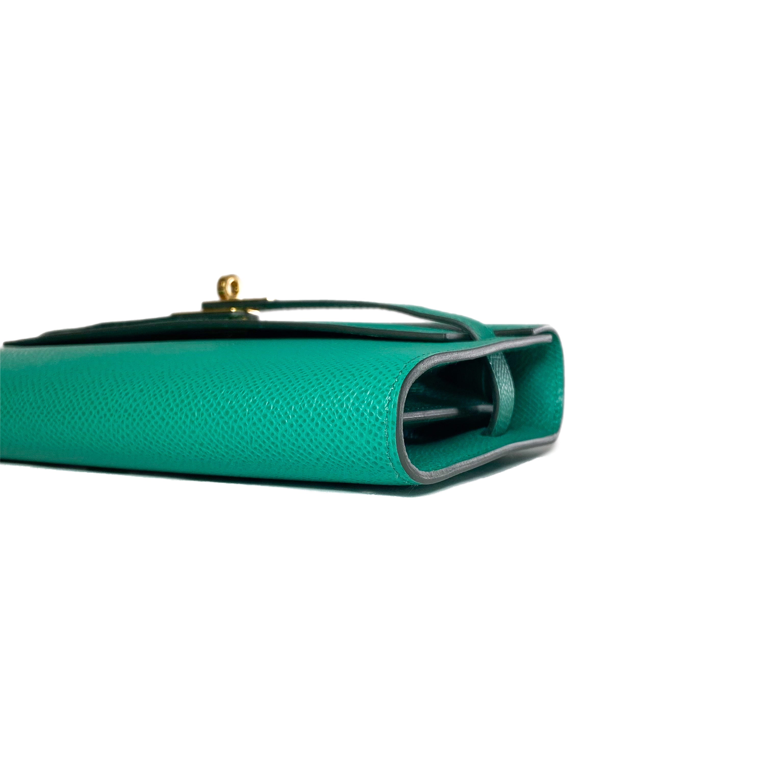 Hermes Kelly To Go Vert Jade Epsom Gold Hardware