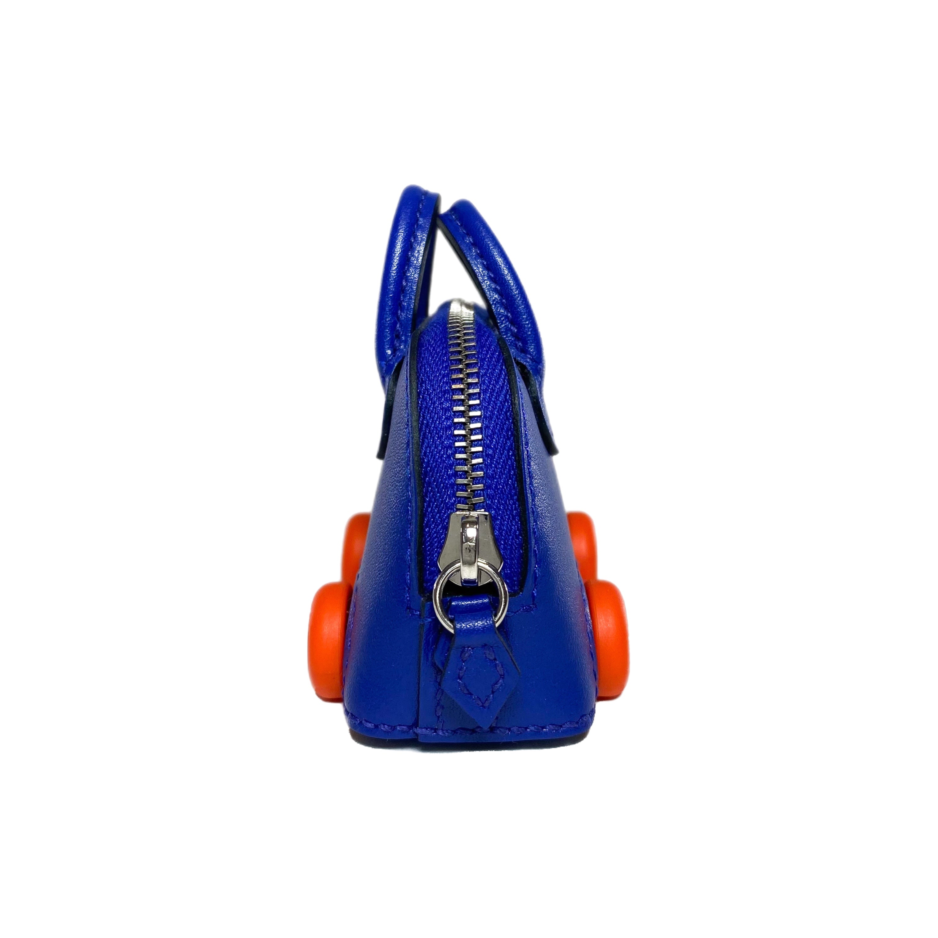 Hermes Blue Electric Chevre Mysore Bolide on Wheels Bag Charm