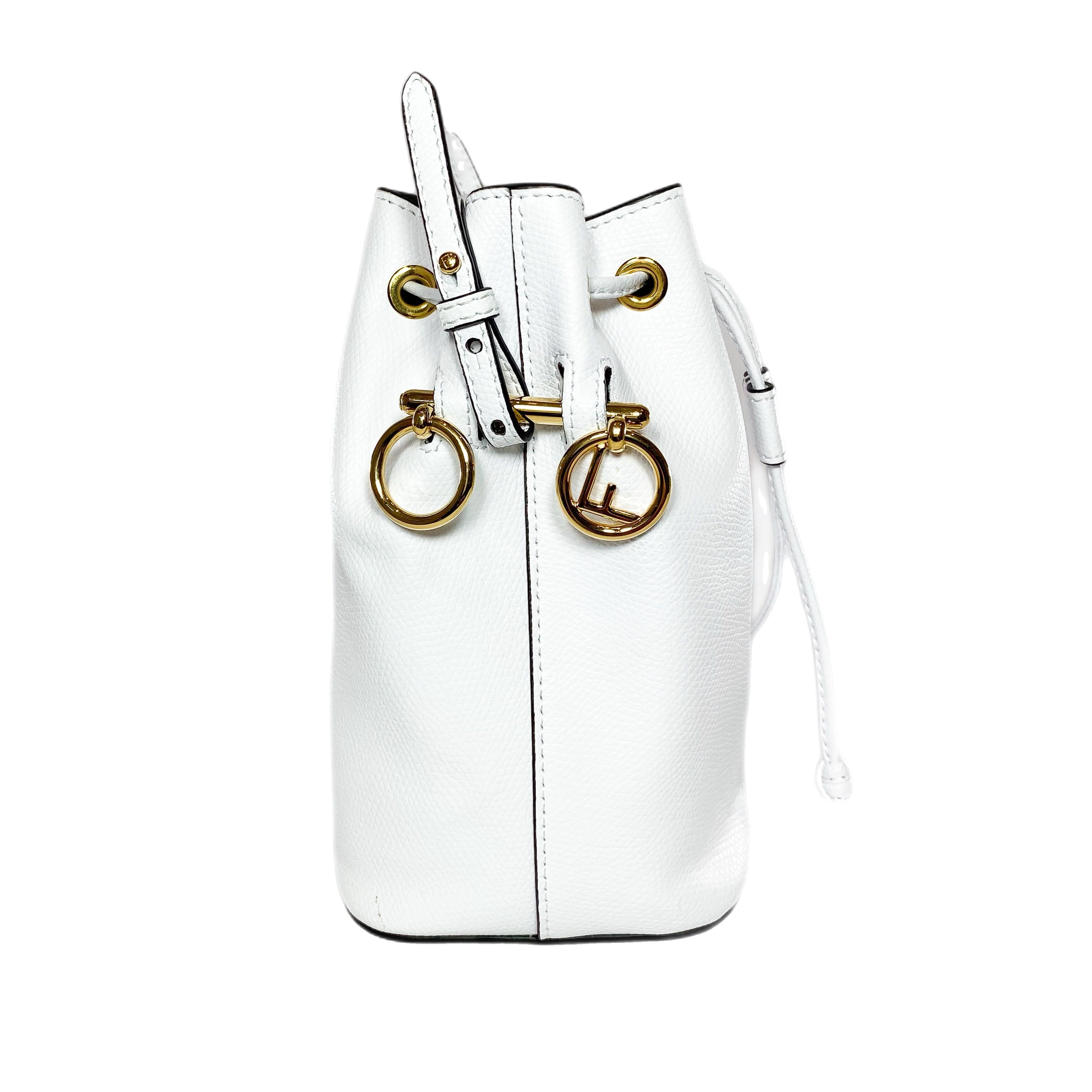 Fendi Optical White F is Fendi Mini Mon Tresor Bucket Bag