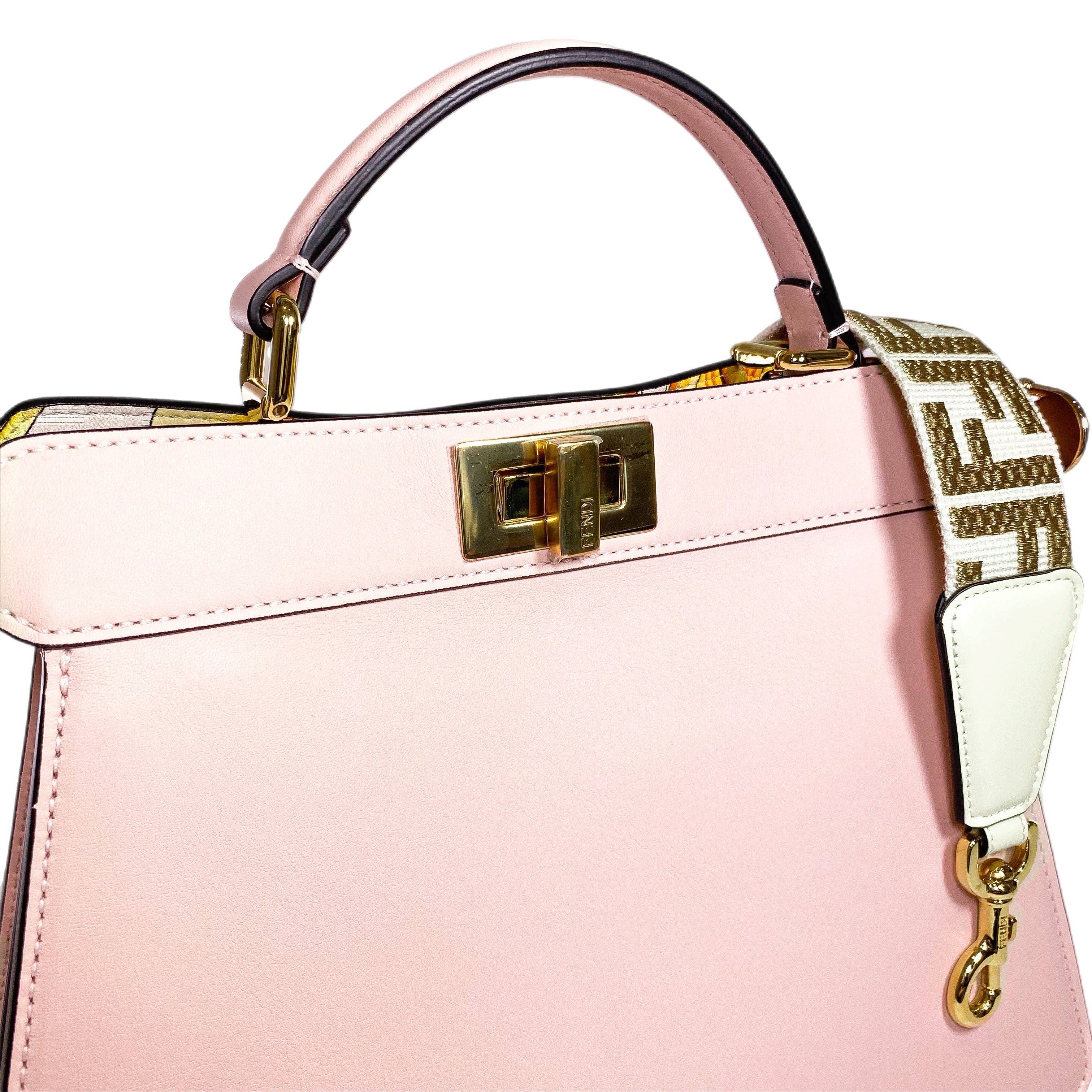 Fendi x Versace Fendace Rosa Confetto FF Baroque Small Peekaboo ISeeU