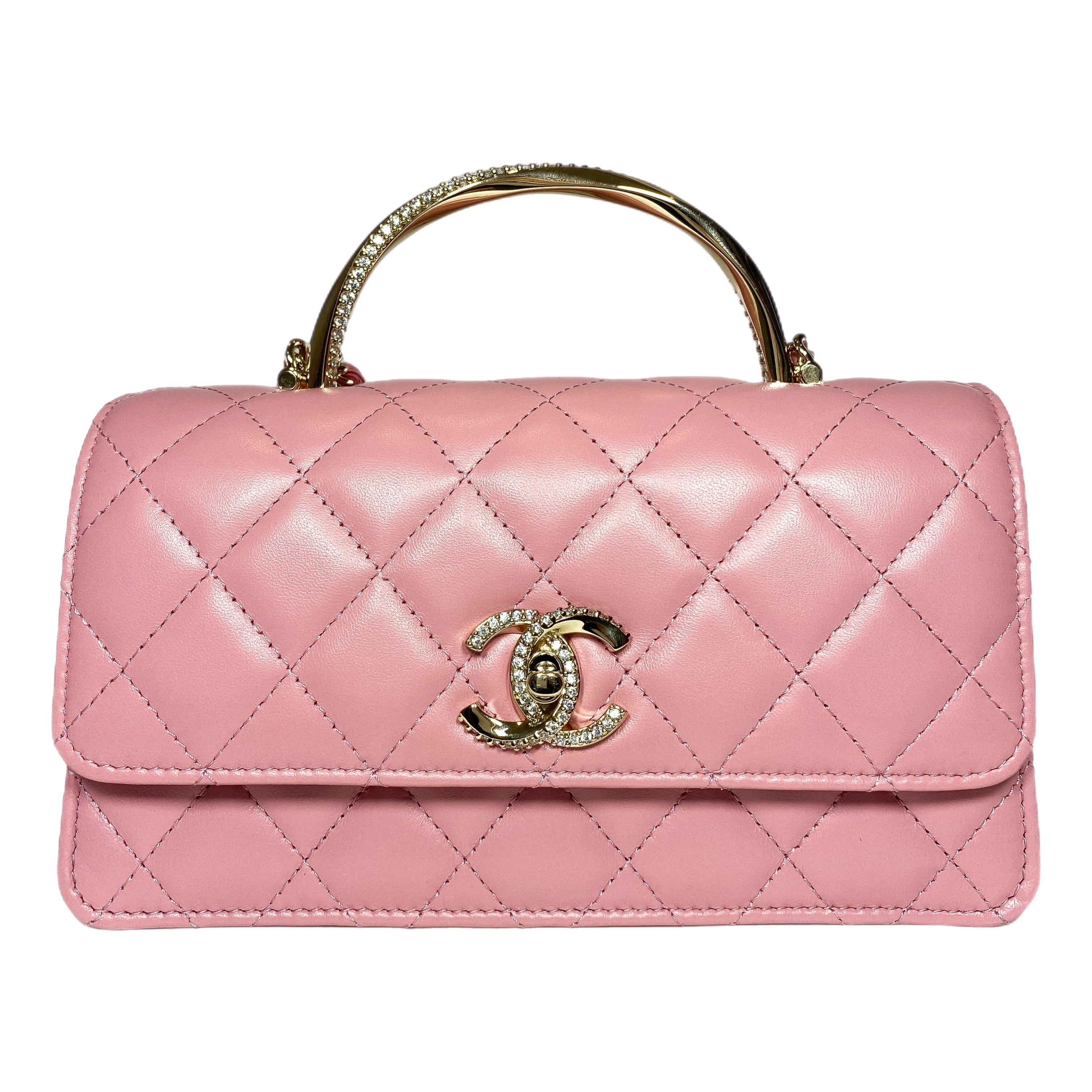 Chanel Pink Clutch with Chain