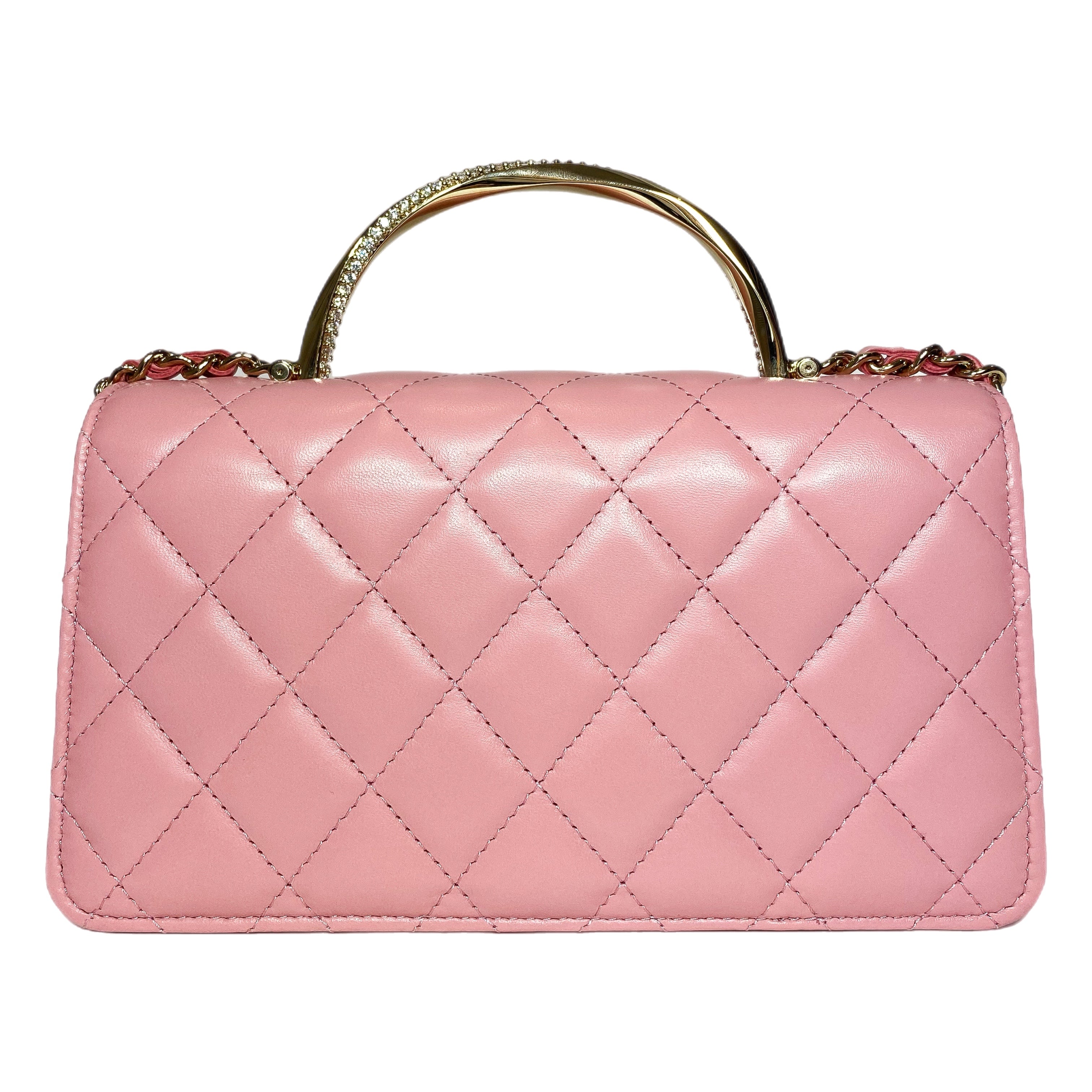 Chanel Pink Clutch with Chain