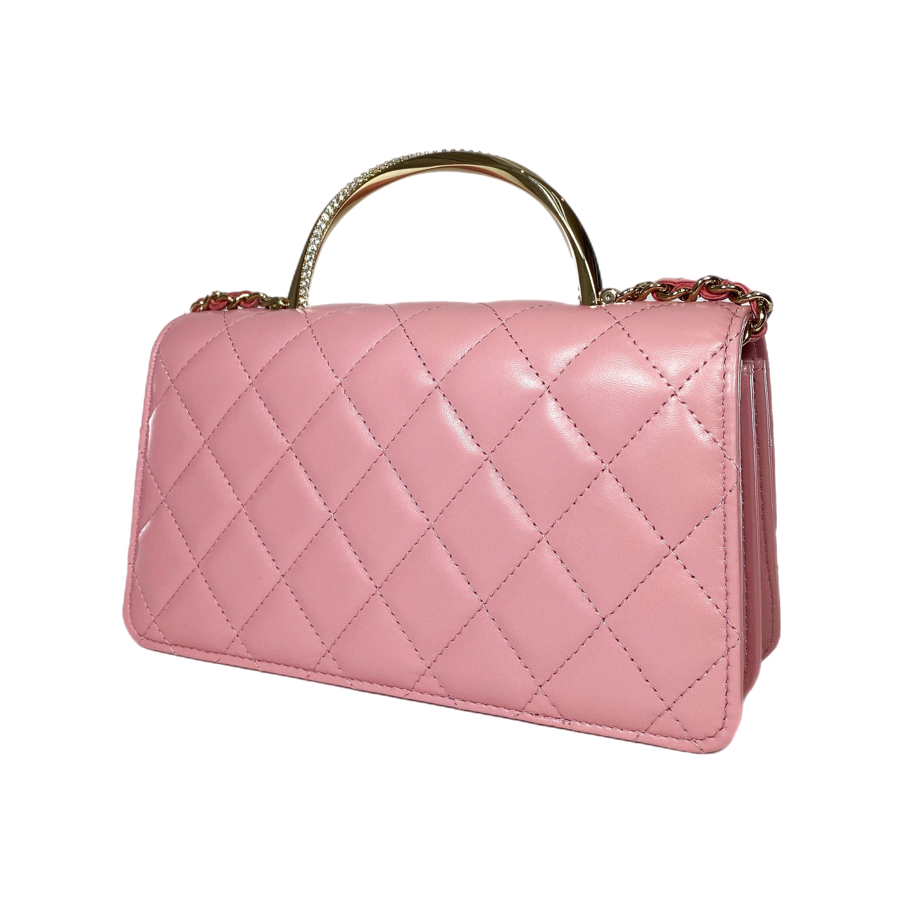 Chanel Pink Clutch with Chain