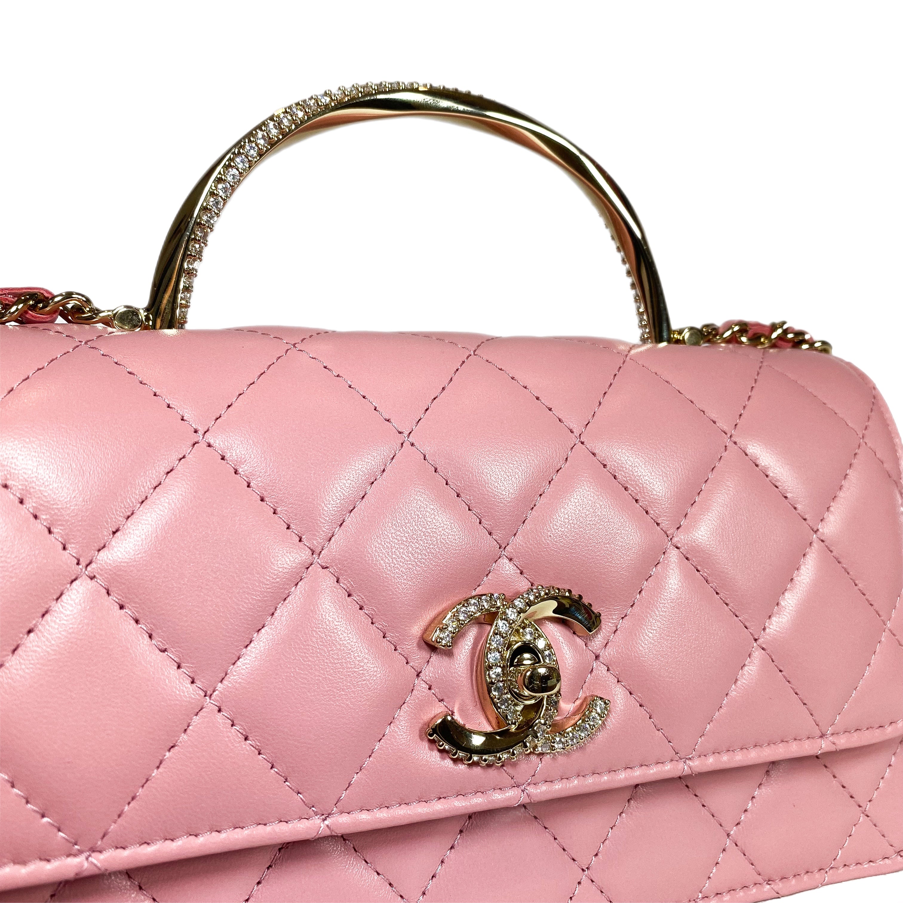 Chanel Pink Clutch with Chain