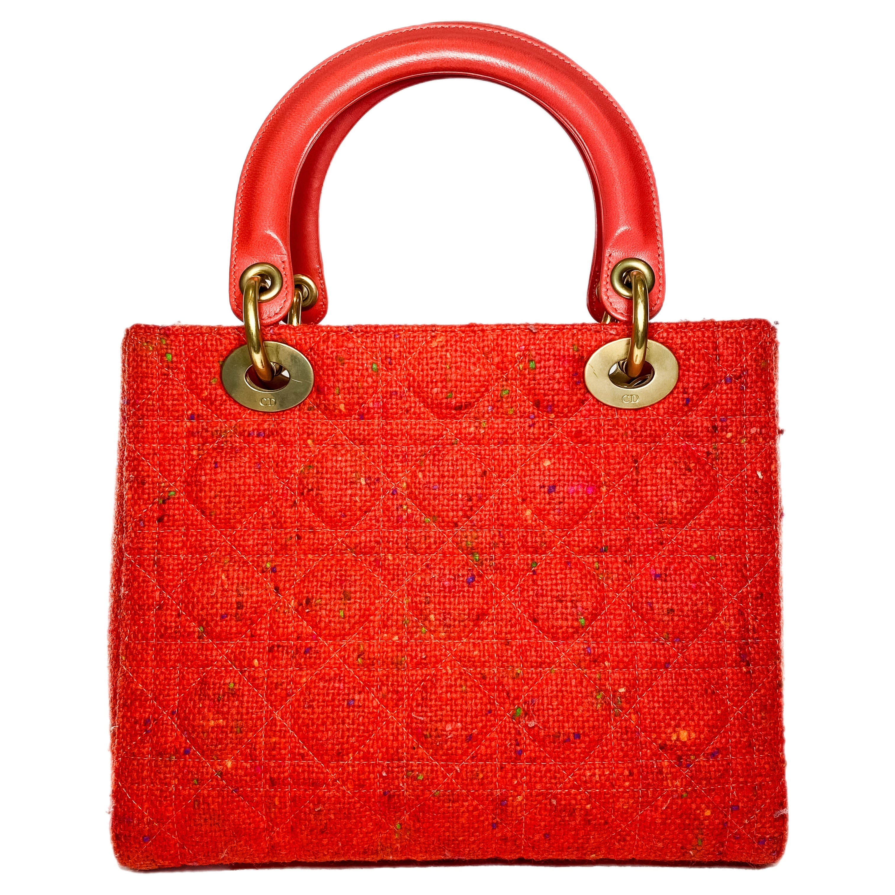 Dior Lady Dior Red Tweed Medium