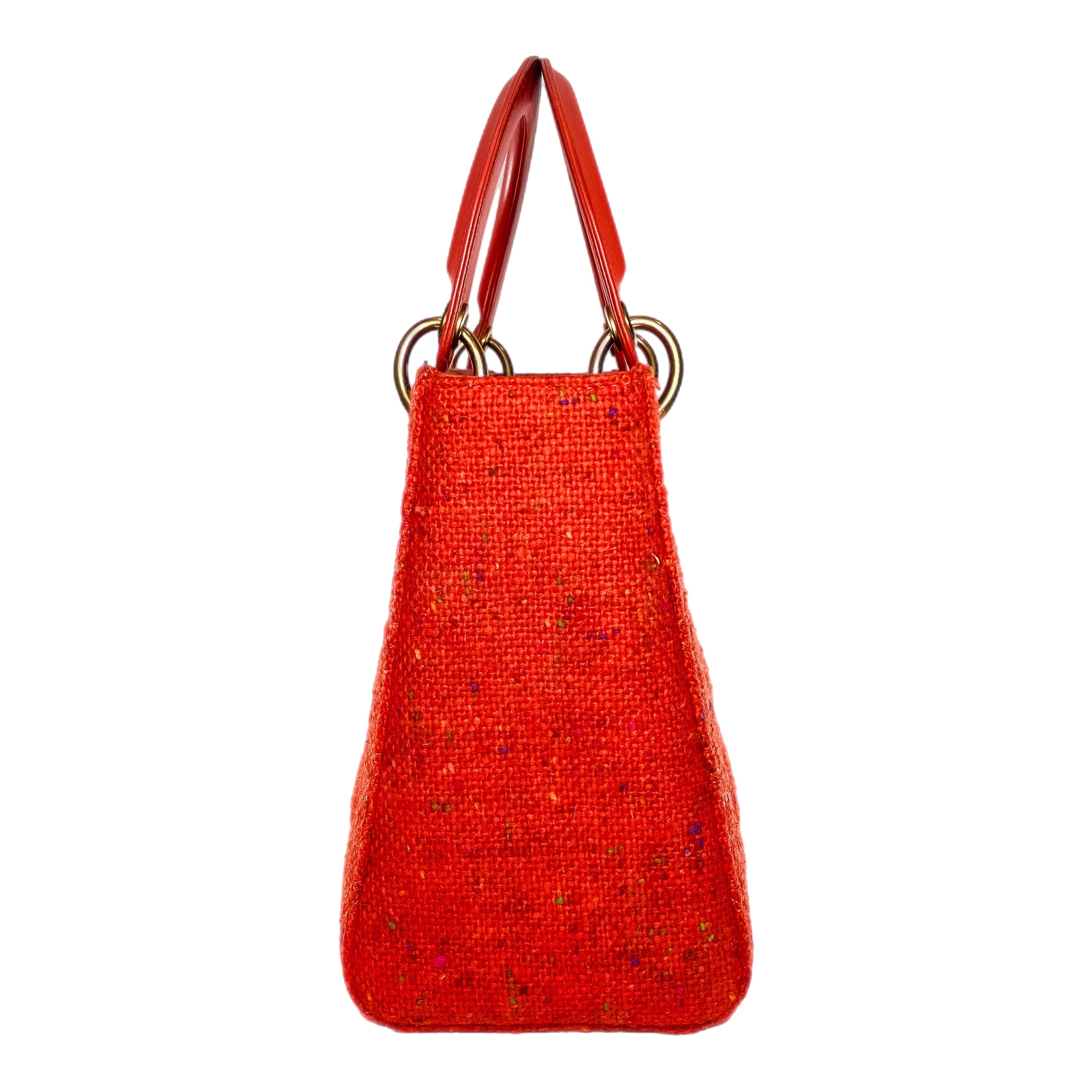 Dior Lady Dior Red Tweed Medium