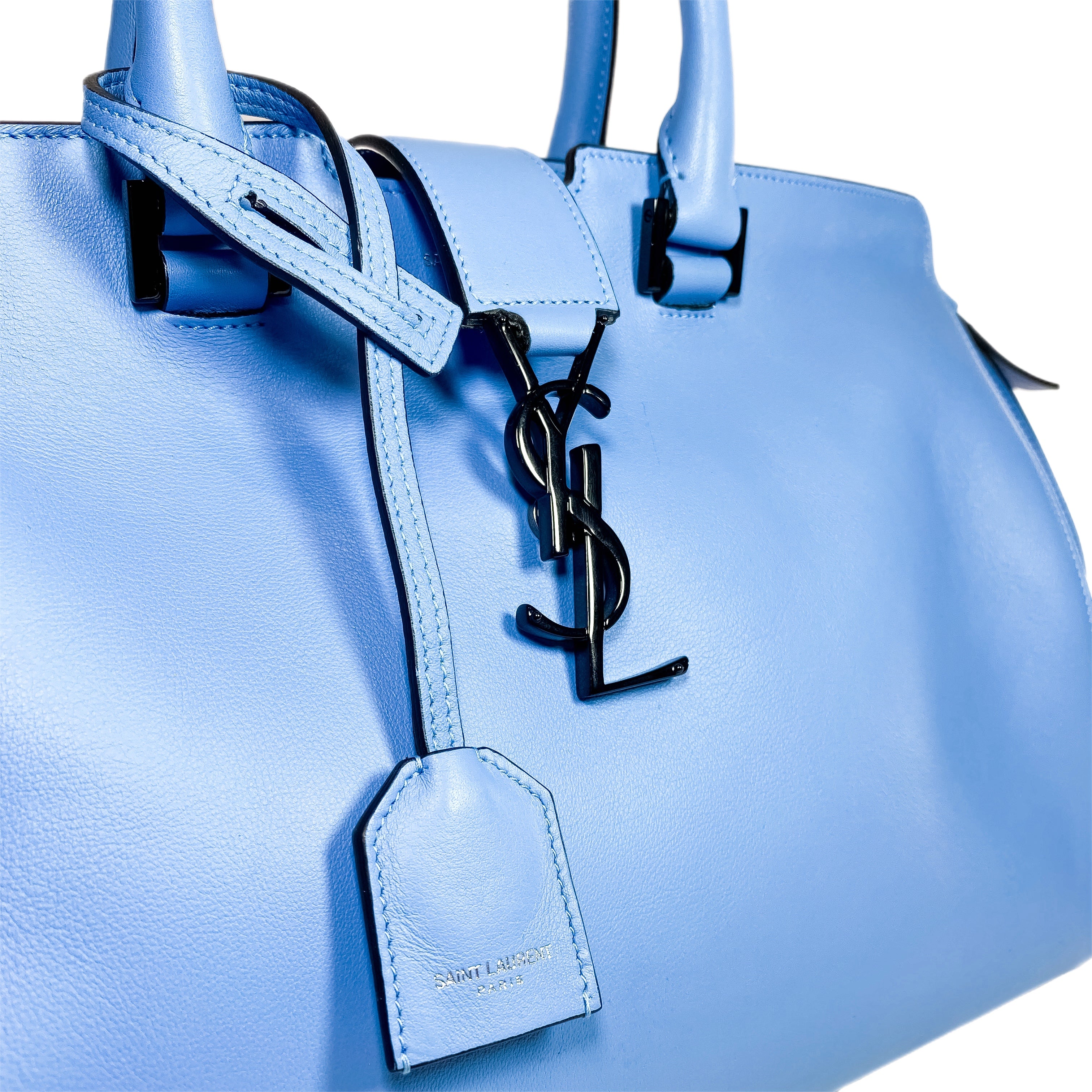 YSL Blue Cabas Tote