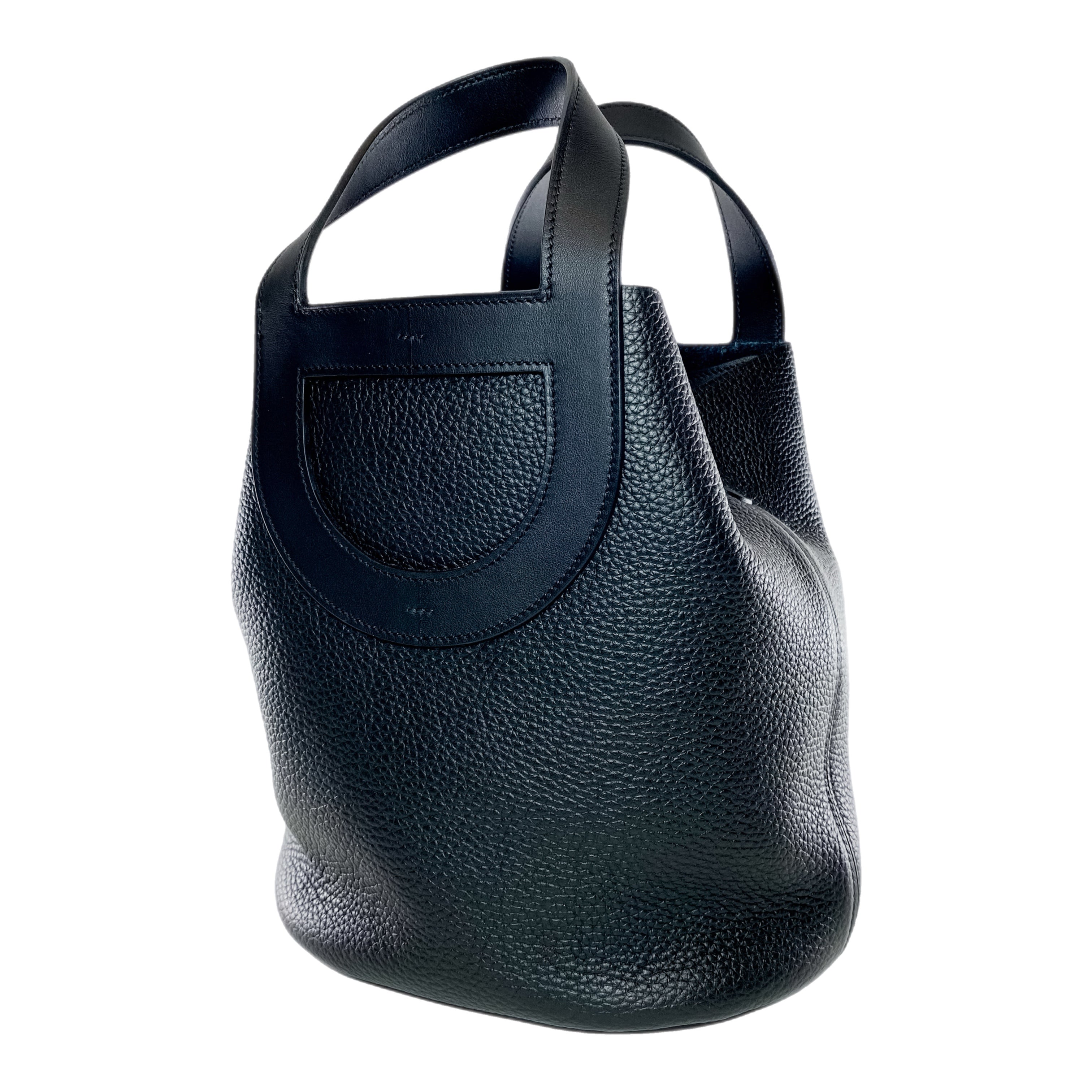 Hermes In-The-Loop 23 Black Clemence Palladium Hardware