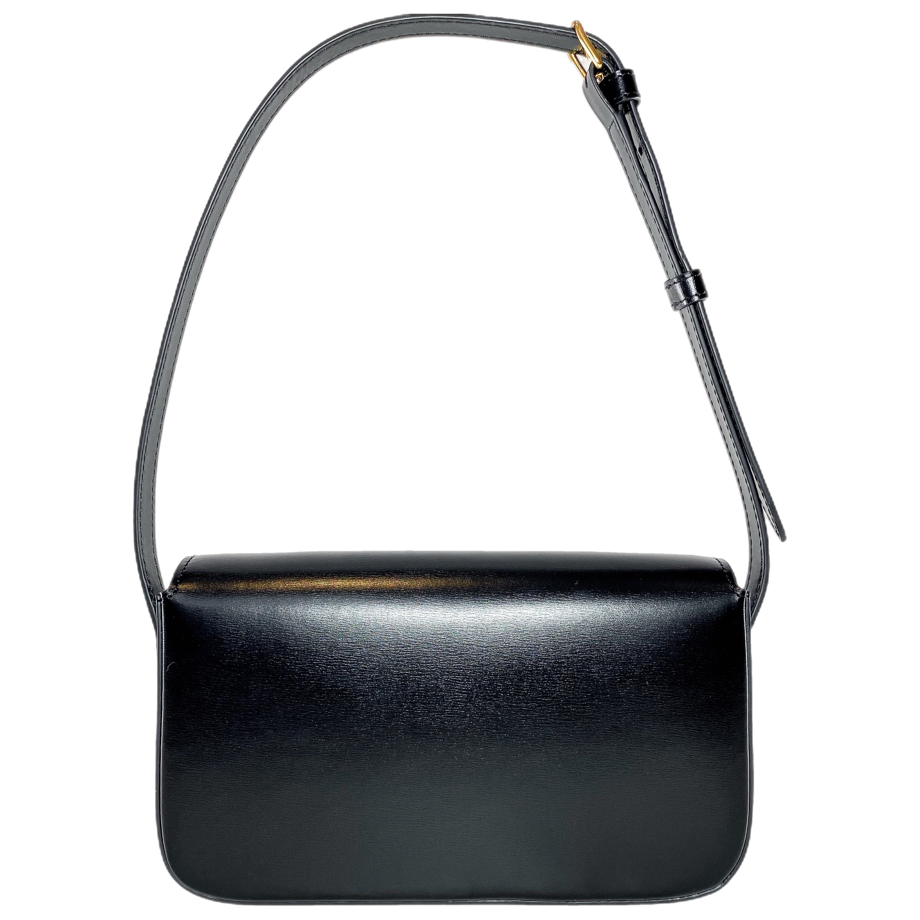 Celine Black Triomphe Shoulder Bag