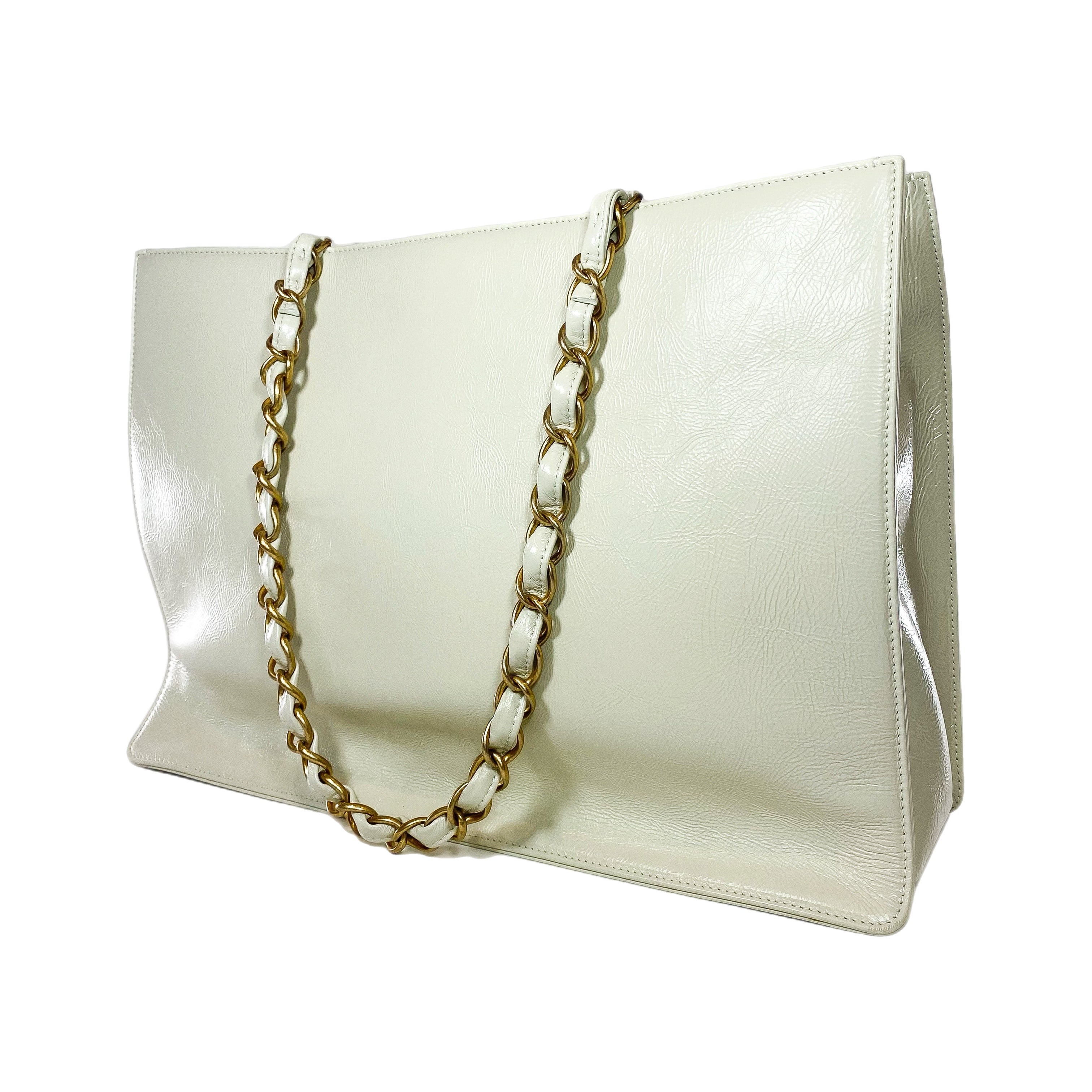 Chanel Ivory Shopping Tote