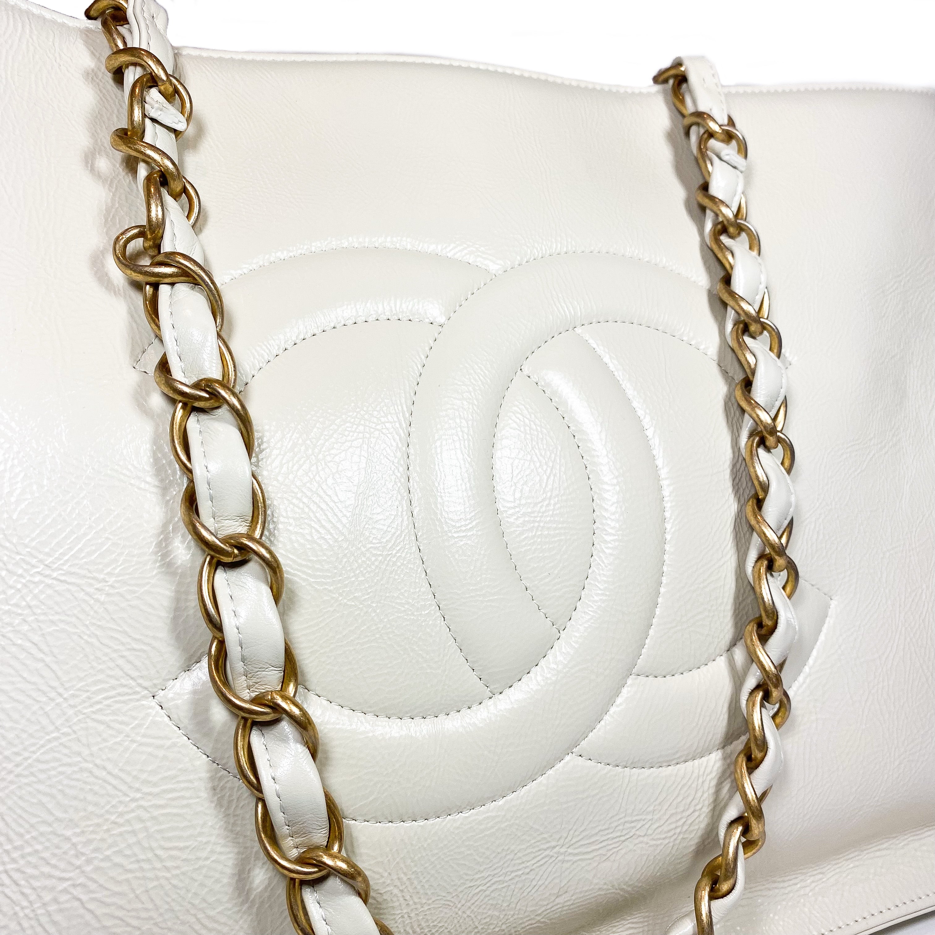 Chanel Ivory Shopping Tote