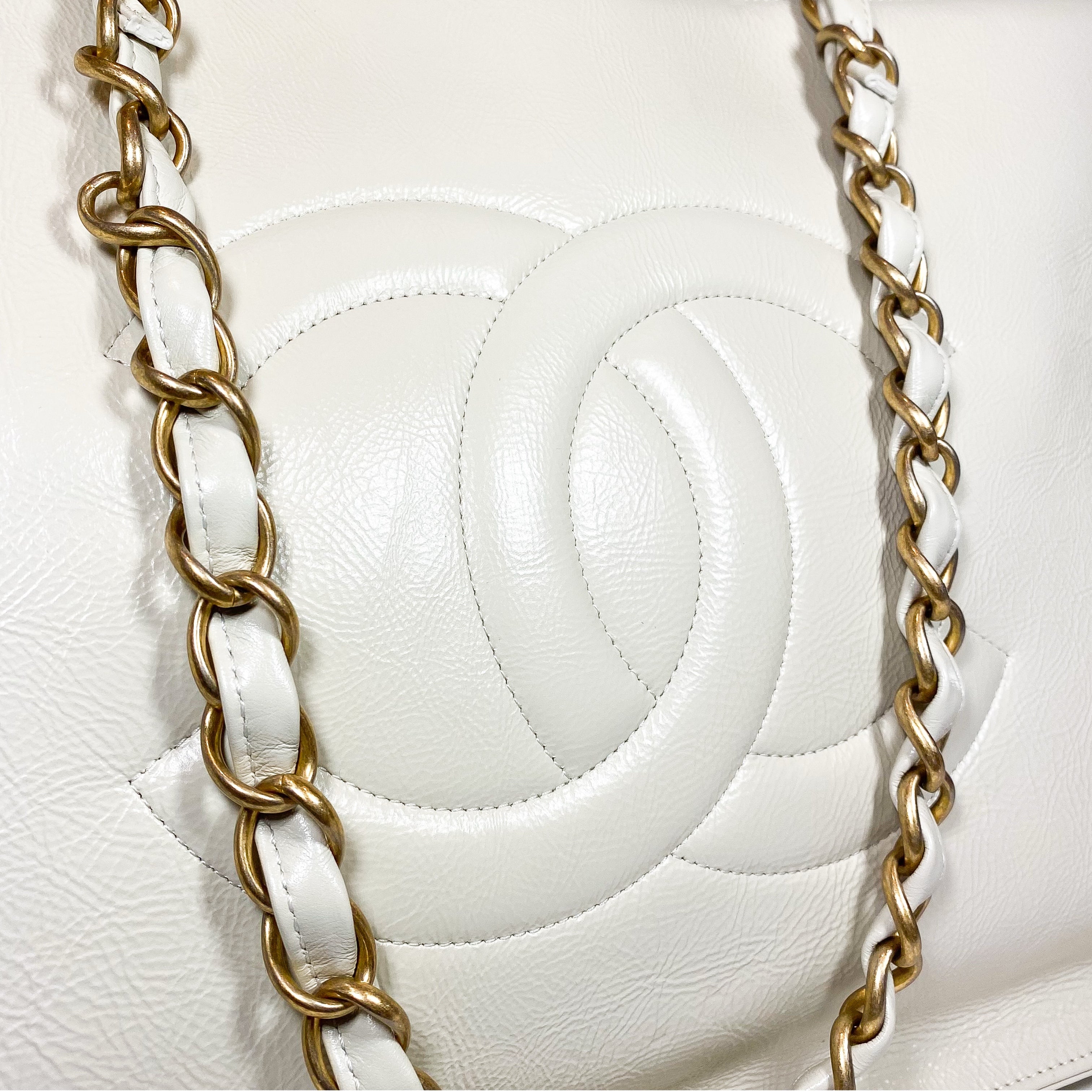 Chanel Ivory Shopping Tote